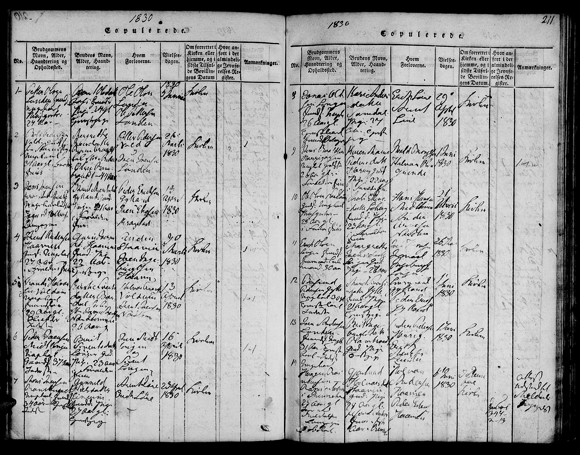 Ministerialprotokoller, klokkerbøker og fødselsregistre - Sør-Trøndelag, SAT/A-1456/692/L1102: Parish register (official) no. 692A02, 1816-1842, p. 211