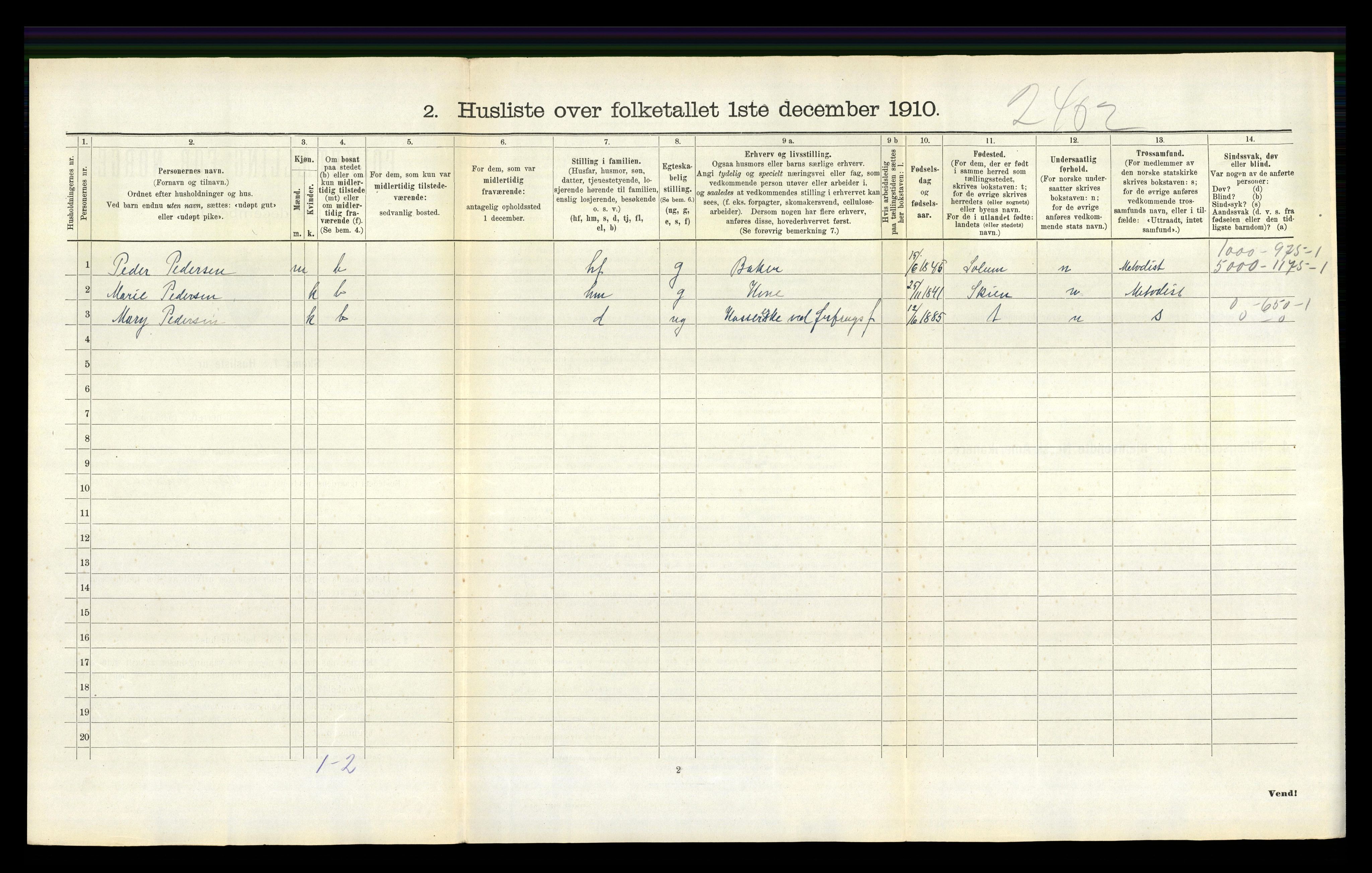 RA, 1910 census for Holla, 1910, p. 838