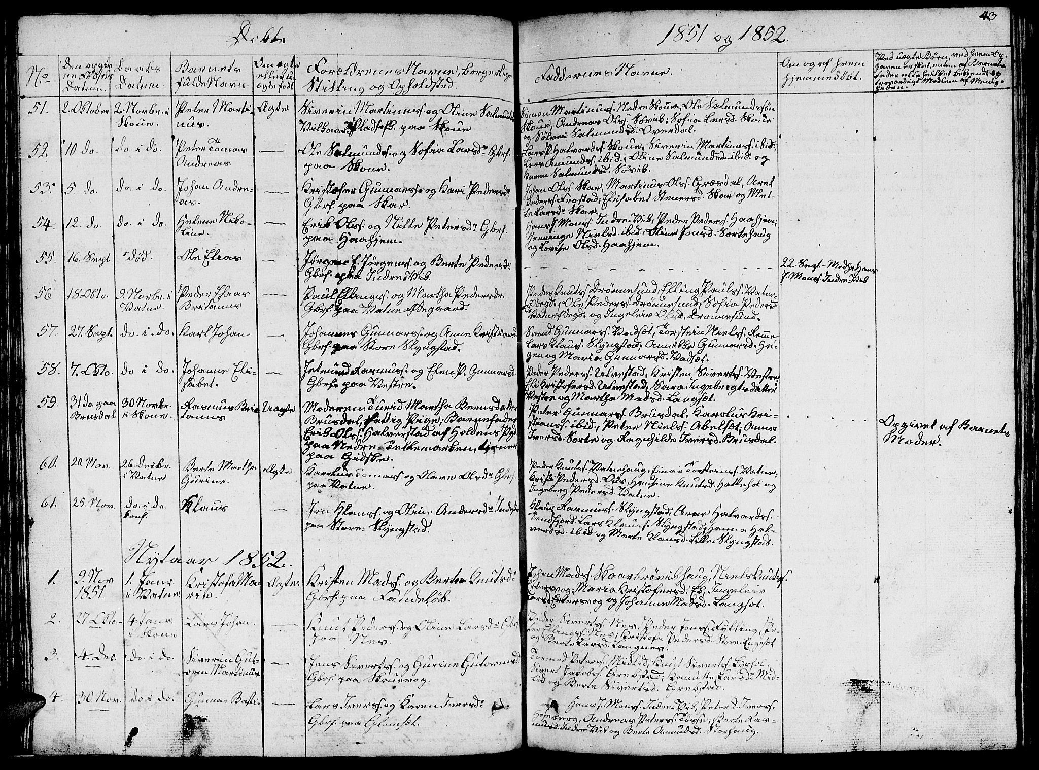 Ministerialprotokoller, klokkerbøker og fødselsregistre - Møre og Romsdal, AV/SAT-A-1454/524/L0362: Parish register (copy) no. 524C03, 1840-1854, p. 43