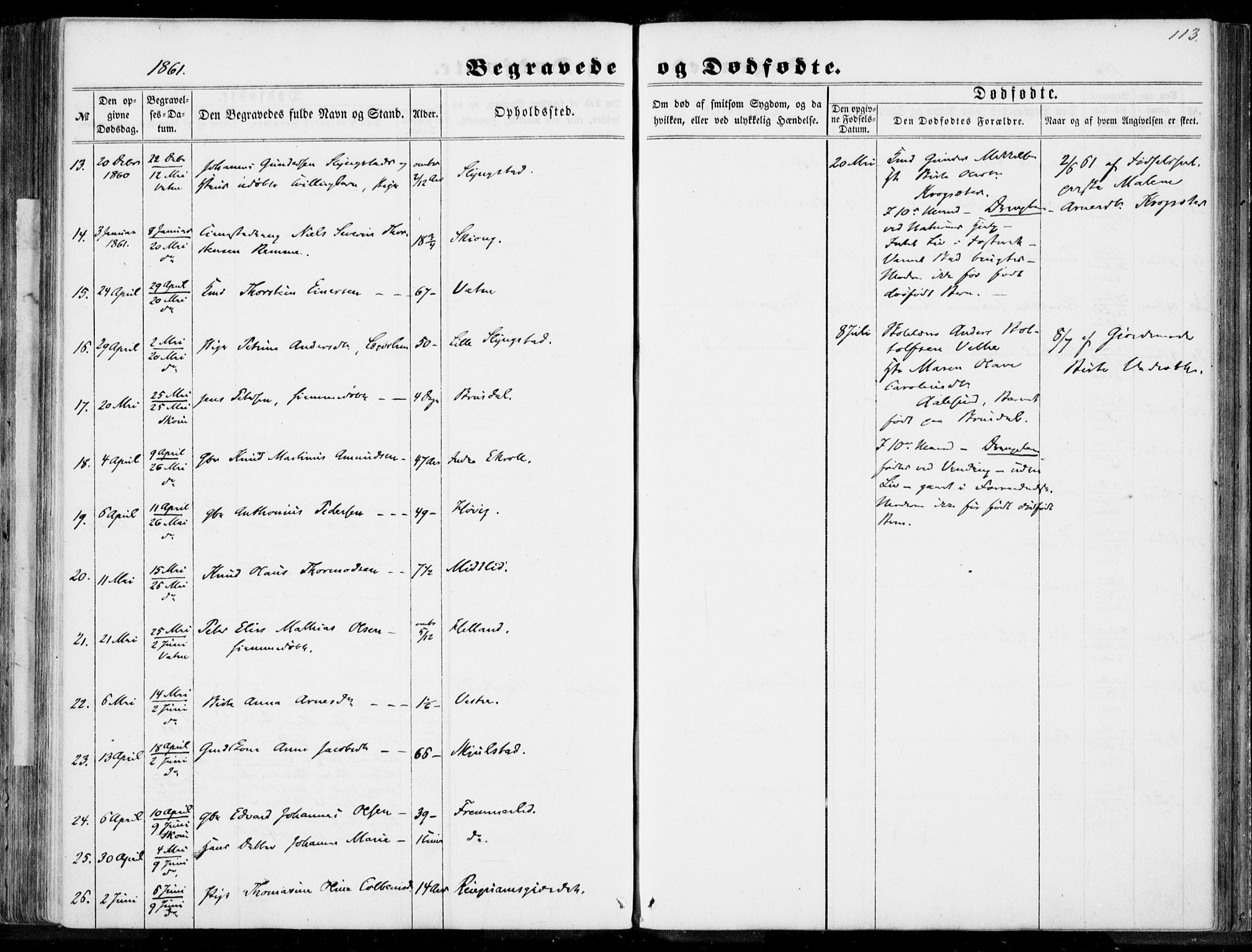 Ministerialprotokoller, klokkerbøker og fødselsregistre - Møre og Romsdal, AV/SAT-A-1454/524/L0354: Parish register (official) no. 524A06, 1857-1863, p. 113