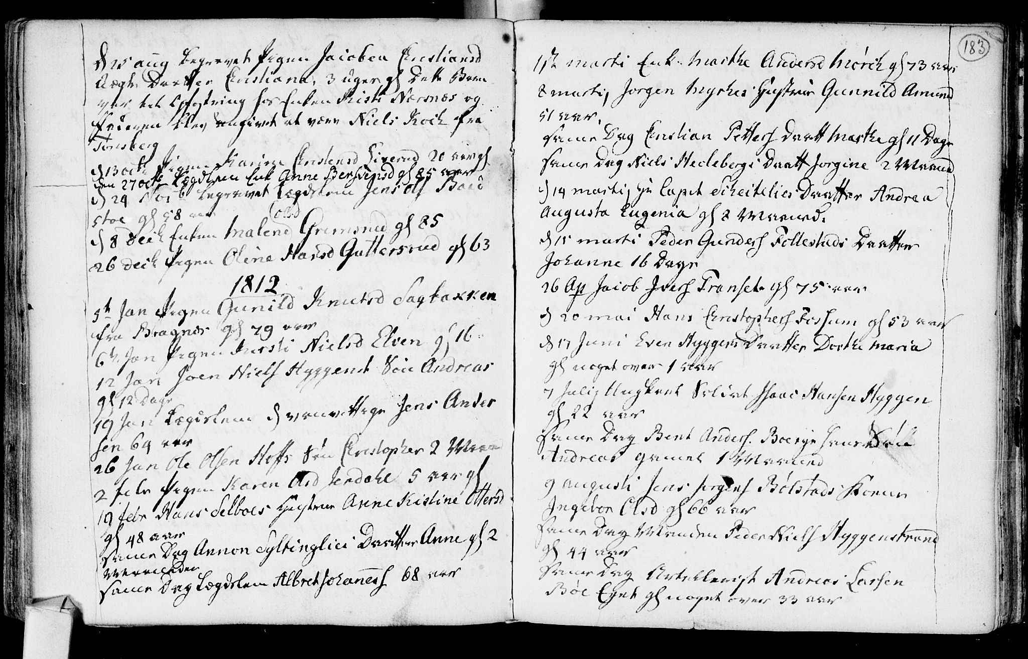 Røyken kirkebøker, SAKO/A-241/F/Fa/L0003: Parish register (official) no. 3, 1782-1813, p. 183