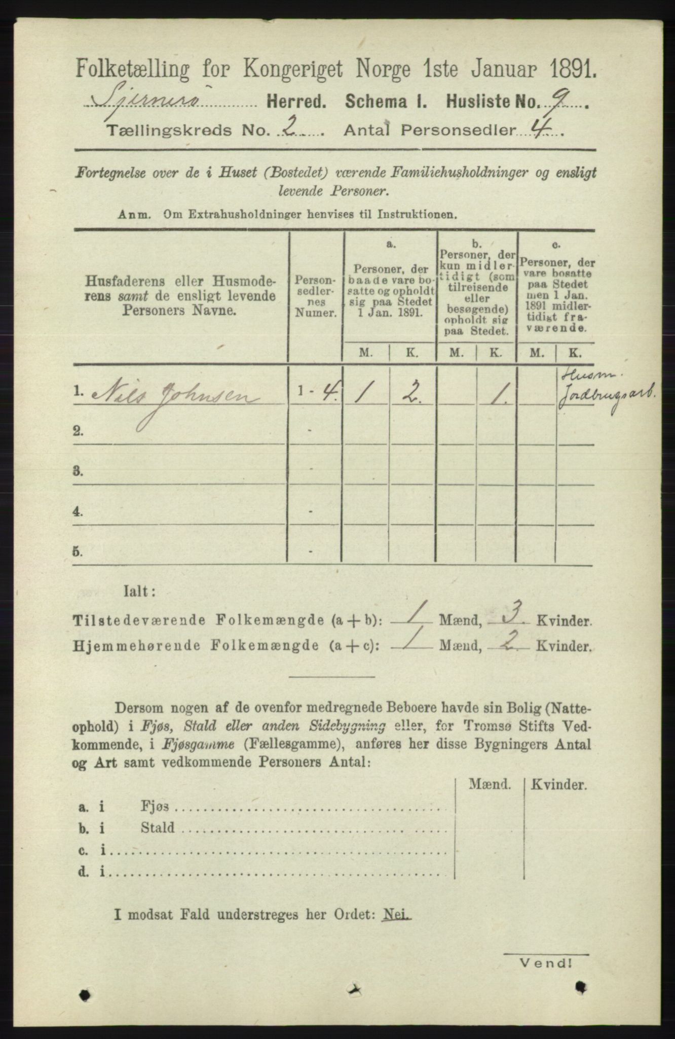 RA, 1891 census for 1140 Sjernarøy, 1891, p. 229