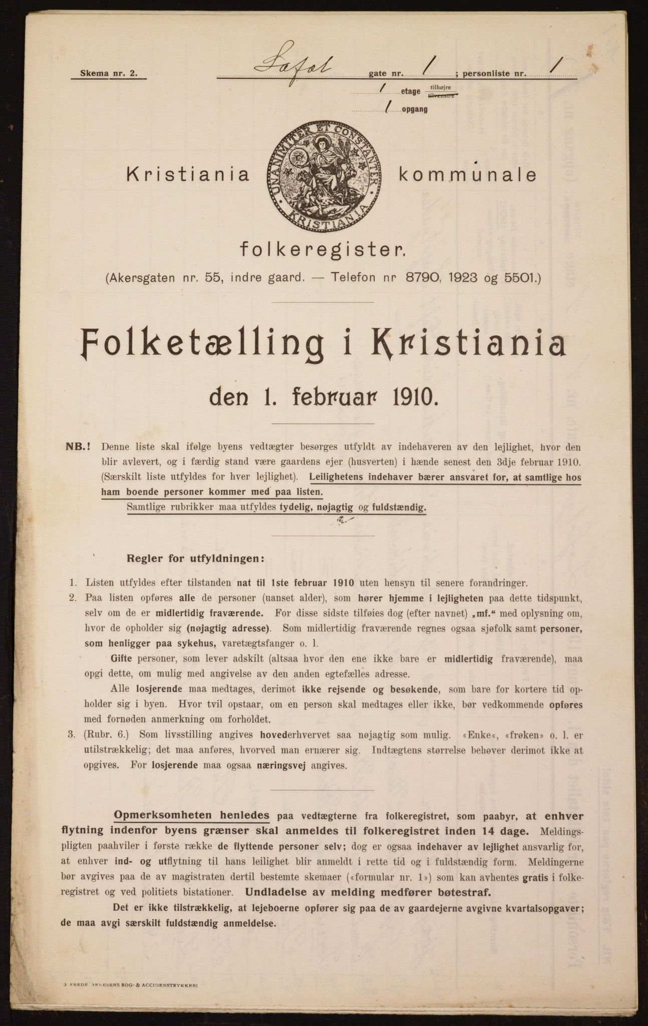 OBA, Municipal Census 1910 for Kristiania, 1910, p. 56345