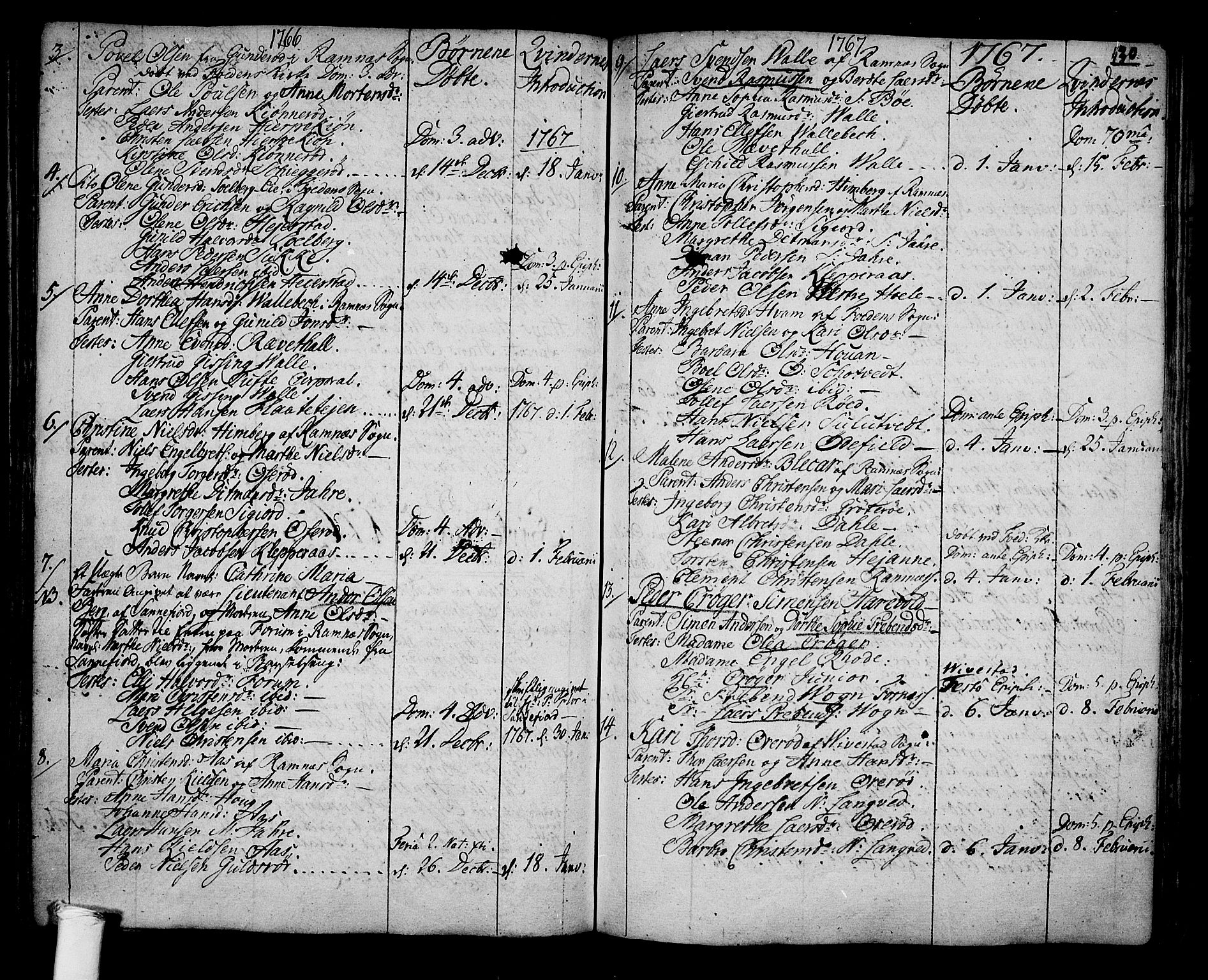 Ramnes kirkebøker, SAKO/A-314/F/Fa/L0001: Parish register (official) no. I 1, 1732-1774, p. 130