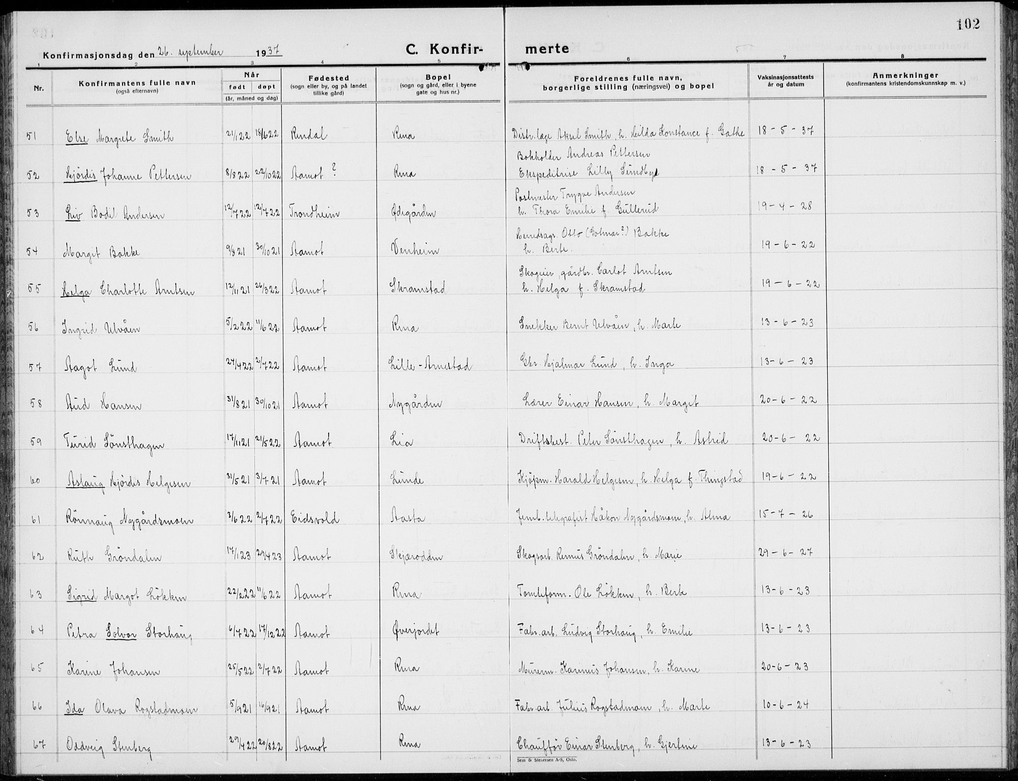 Åmot prestekontor, Hedmark, AV/SAH-PREST-056/H/Ha/Hab/L0006: Parish register (copy) no. 6, 1930-1937, p. 102