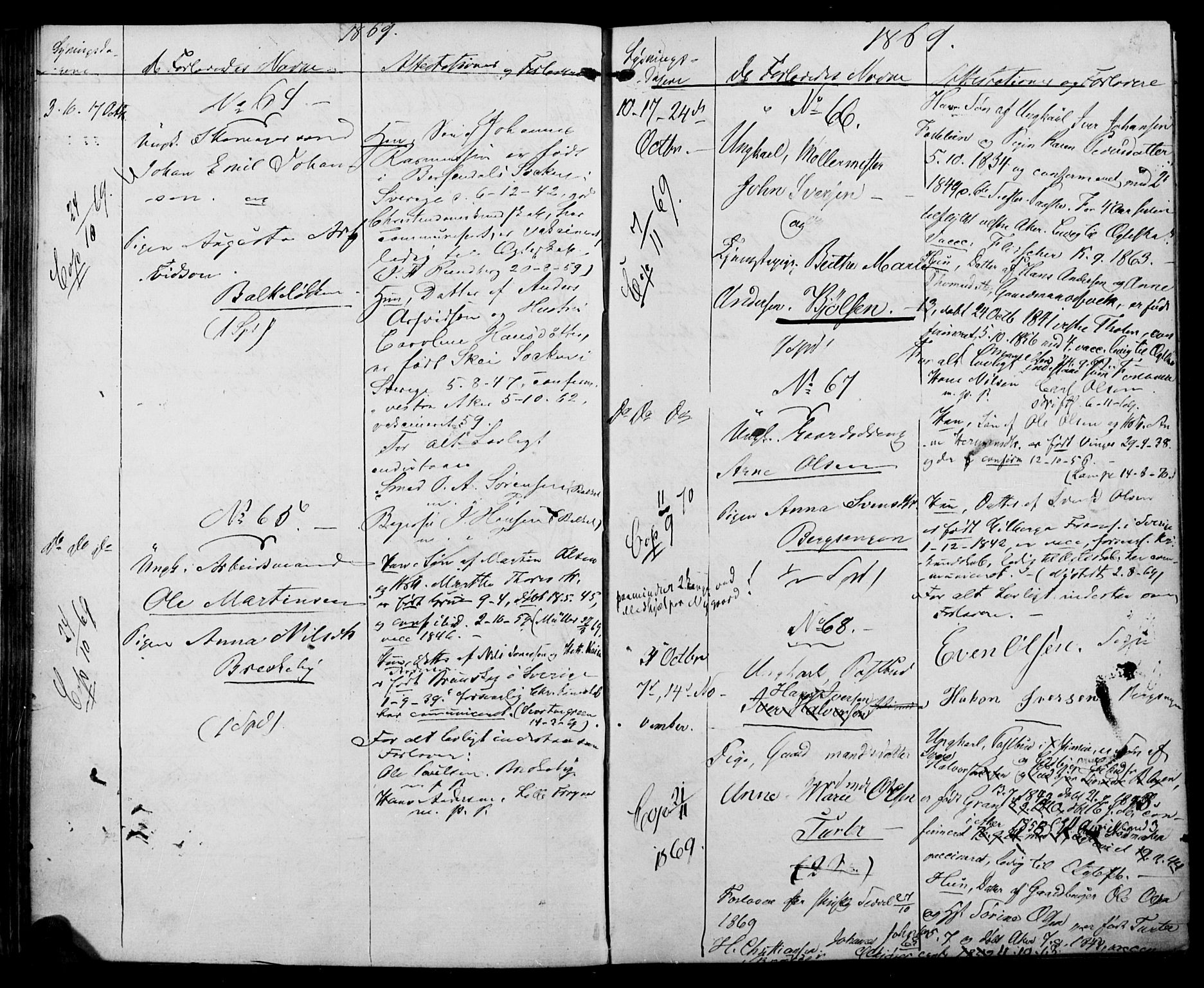 Vestre Aker prestekontor Kirkebøker, AV/SAO-A-10025/H/Ha/L0001: Banns register no. 1, 1865-1878