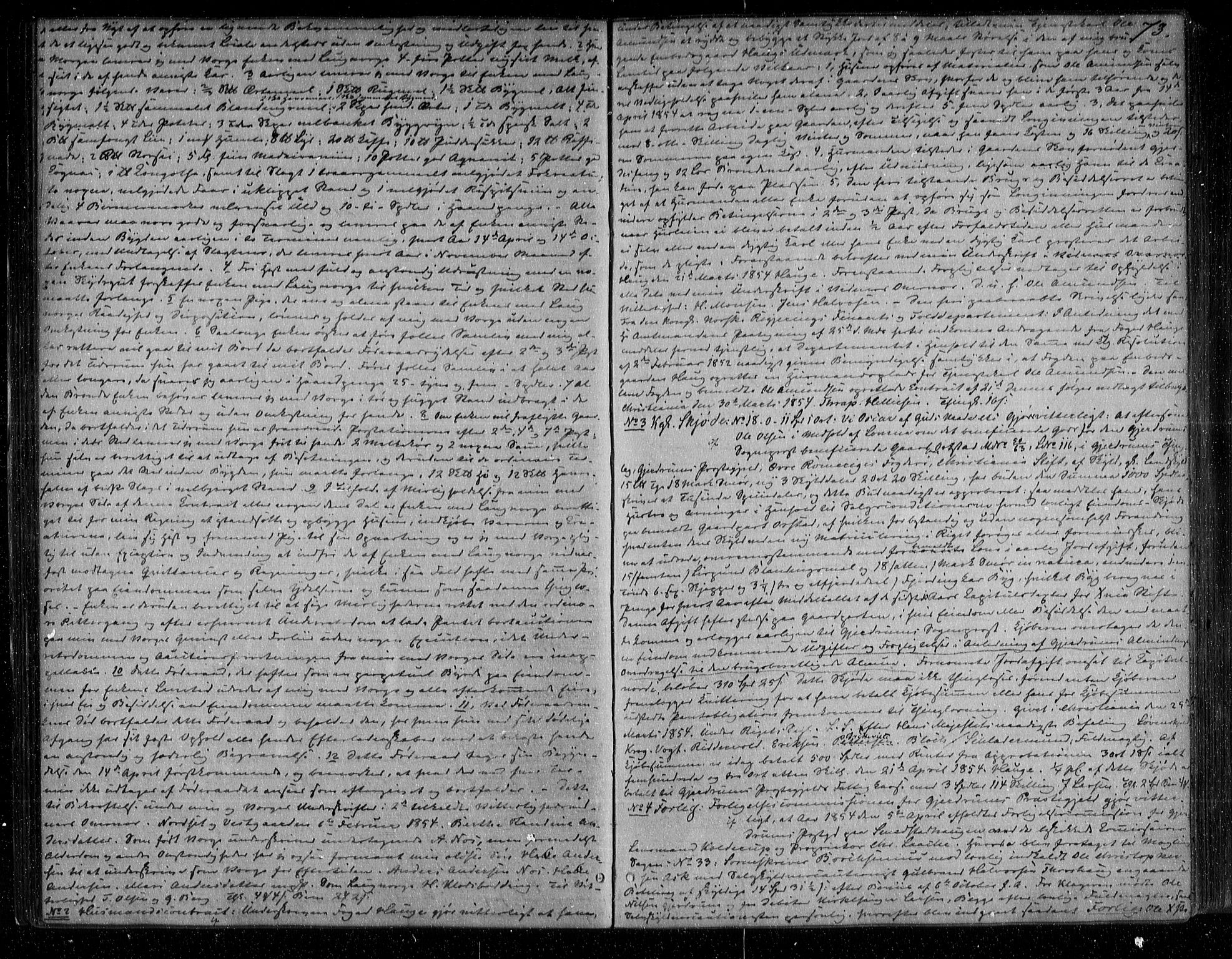 Nes tingrett, SAO/A-10548/G/Gb/Gba/L0012.a: Mortgage book no. 11, 1853-1861, p. 73
