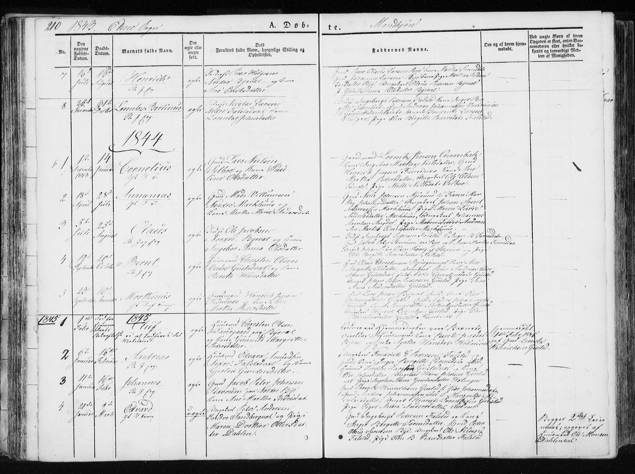 Ministerialprotokoller, klokkerbøker og fødselsregistre - Nord-Trøndelag, SAT/A-1458/717/L0154: Parish register (official) no. 717A06 /2, 1836-1849, p. 210