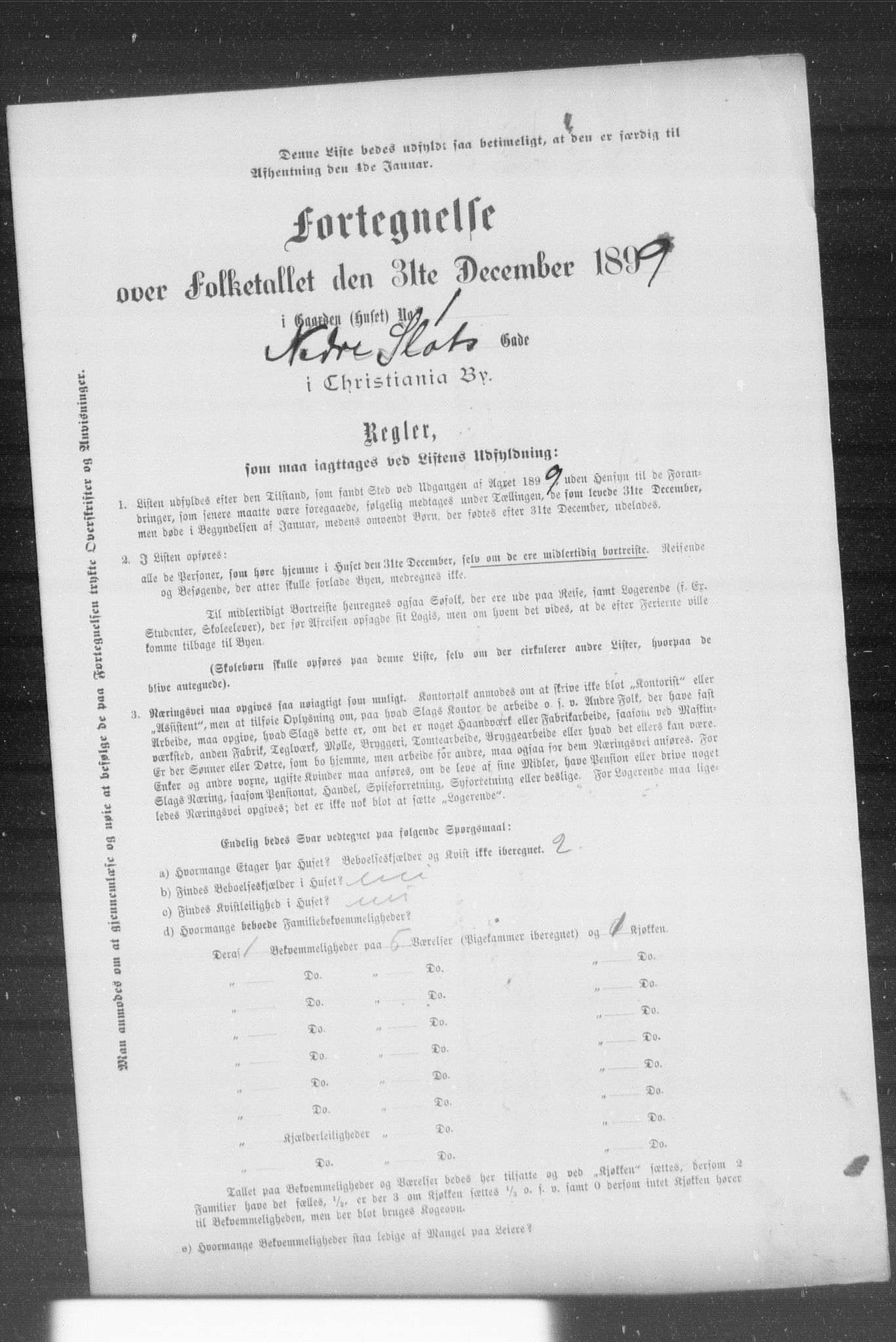 OBA, Municipal Census 1899 for Kristiania, 1899, p. 9013