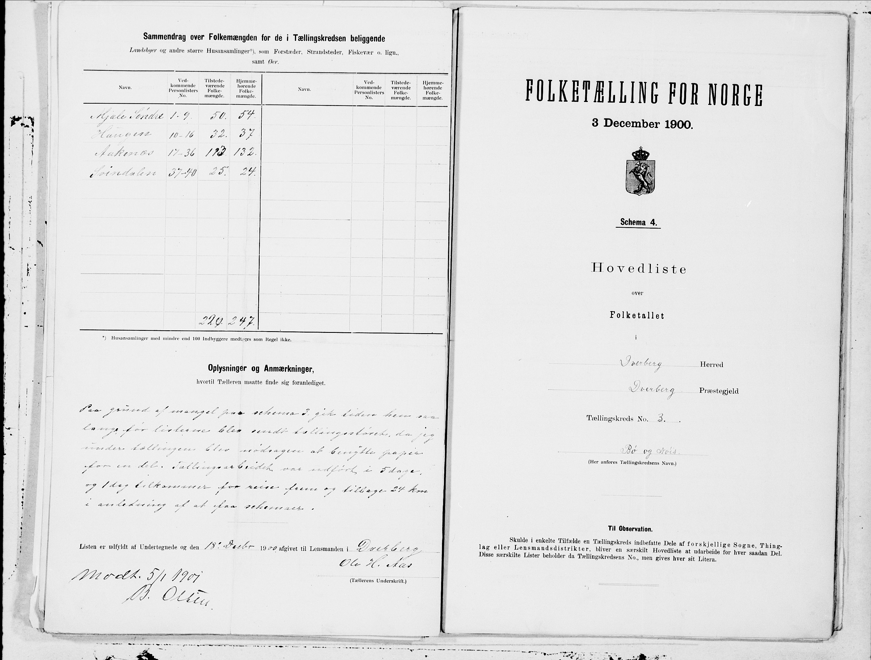 SAT, 1900 census for Dverberg, 1900, p. 6