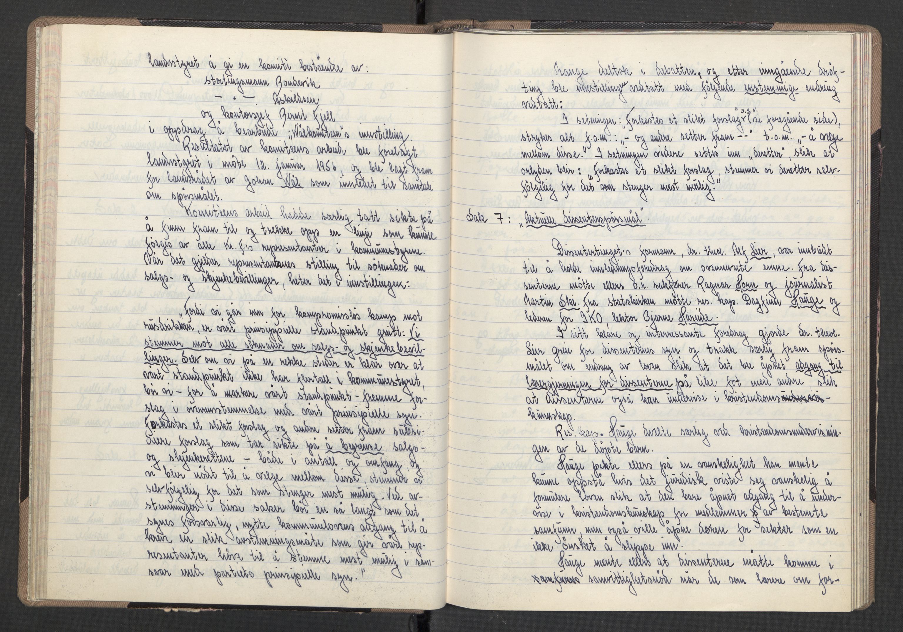 Kristelig Folkeparti, AV/RA-PA-0621/F/Fk/L0050/0001: -- / 1. Protokoller st.møter, Landsmøter, AU, landsstyremøter, 1953-1965, p. 47