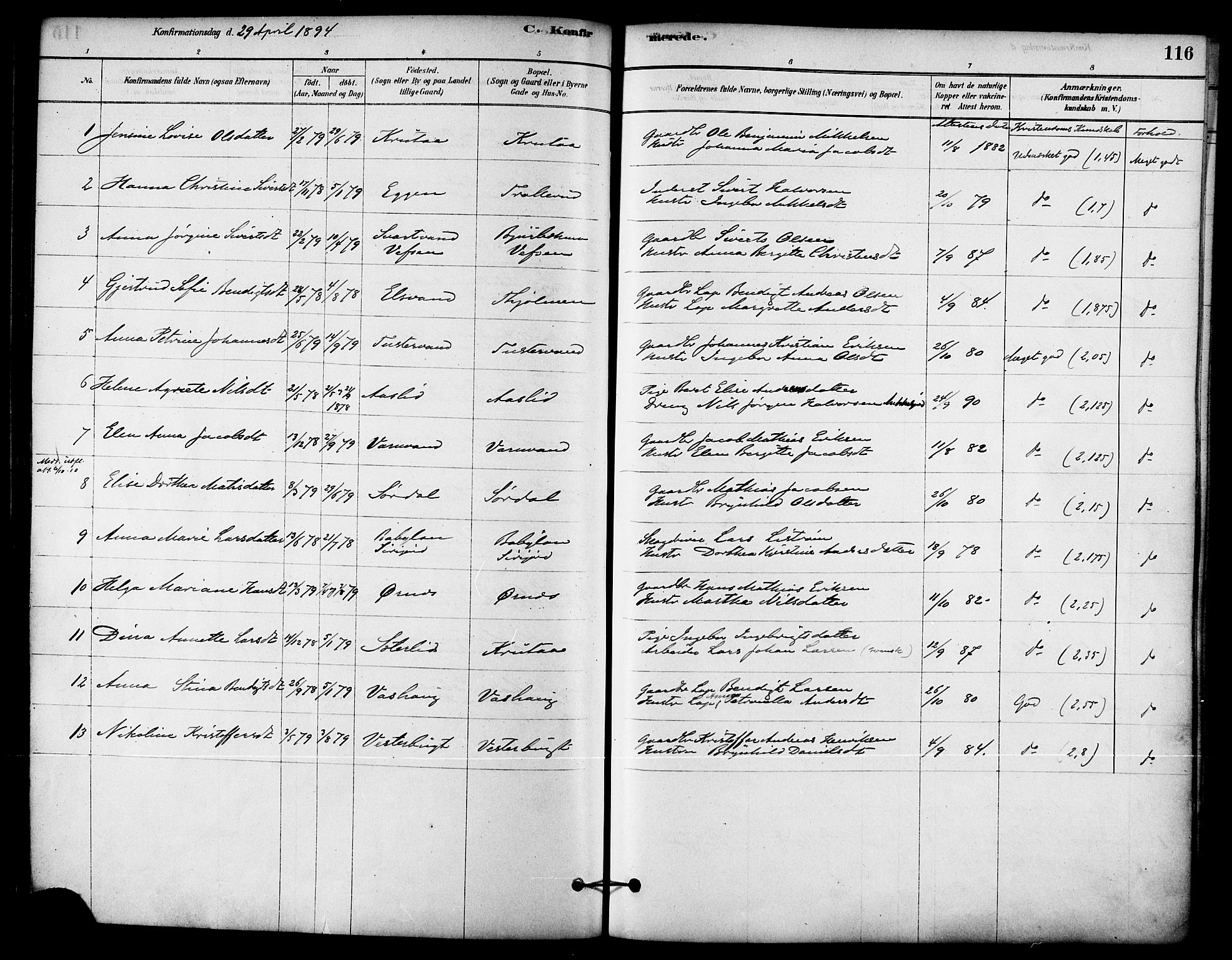 Ministerialprotokoller, klokkerbøker og fødselsregistre - Nordland, AV/SAT-A-1459/823/L0325: Parish register (official) no. 823A02, 1878-1898, p. 116