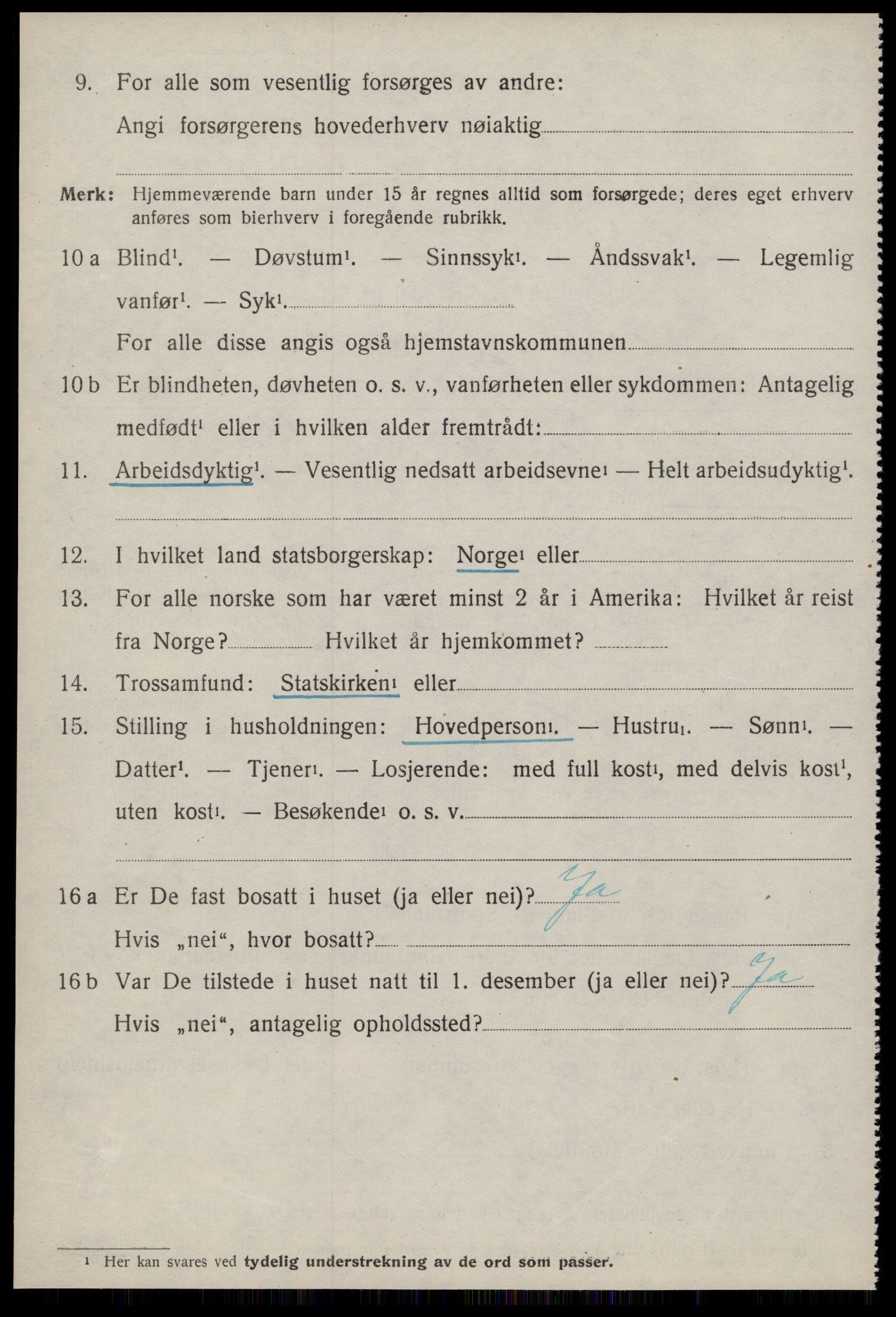 SAT, 1920 census for Tingvoll, 1920, p. 2529