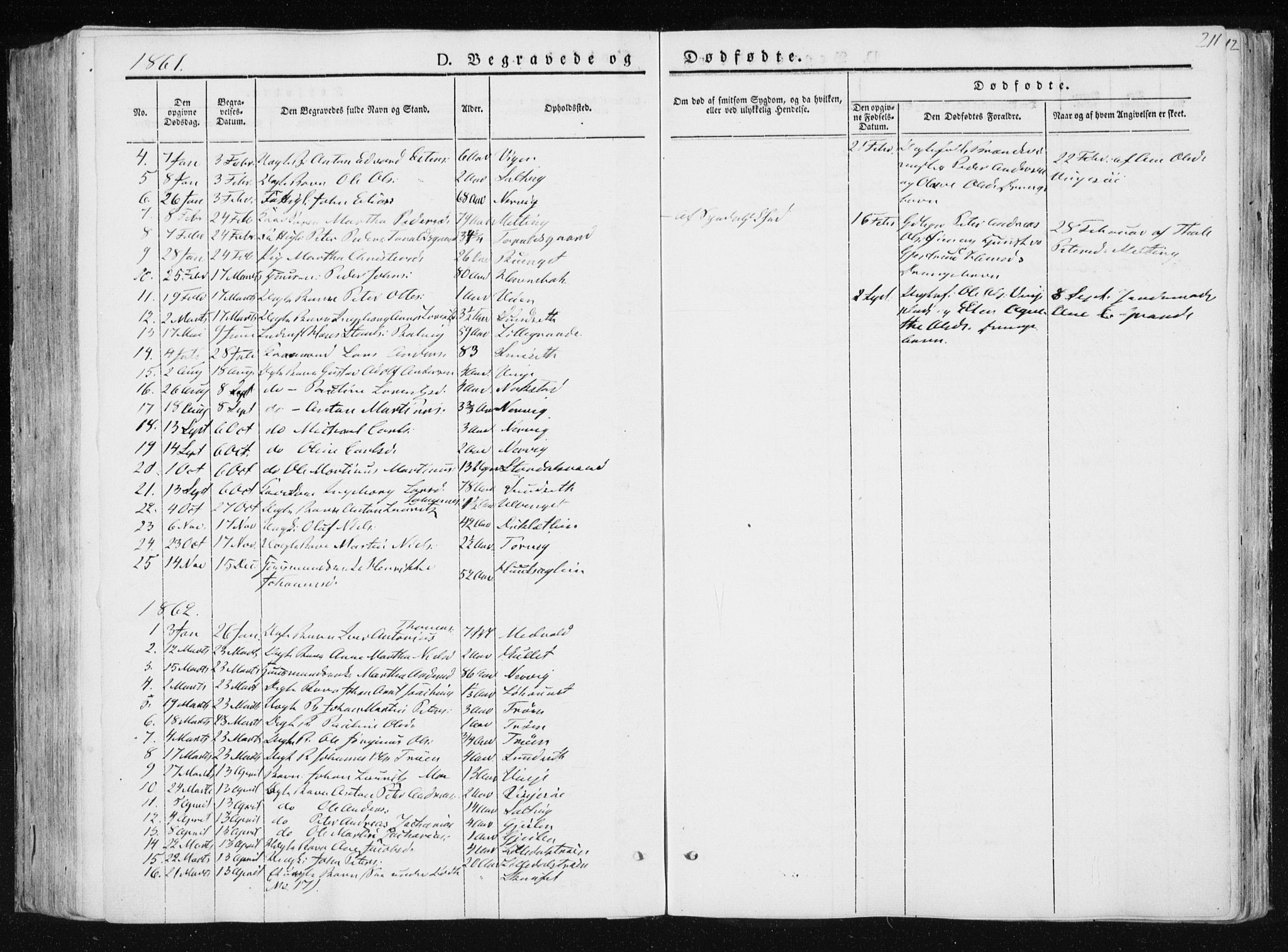 Ministerialprotokoller, klokkerbøker og fødselsregistre - Nord-Trøndelag, SAT/A-1458/733/L0323: Parish register (official) no. 733A02, 1843-1870, p. 211