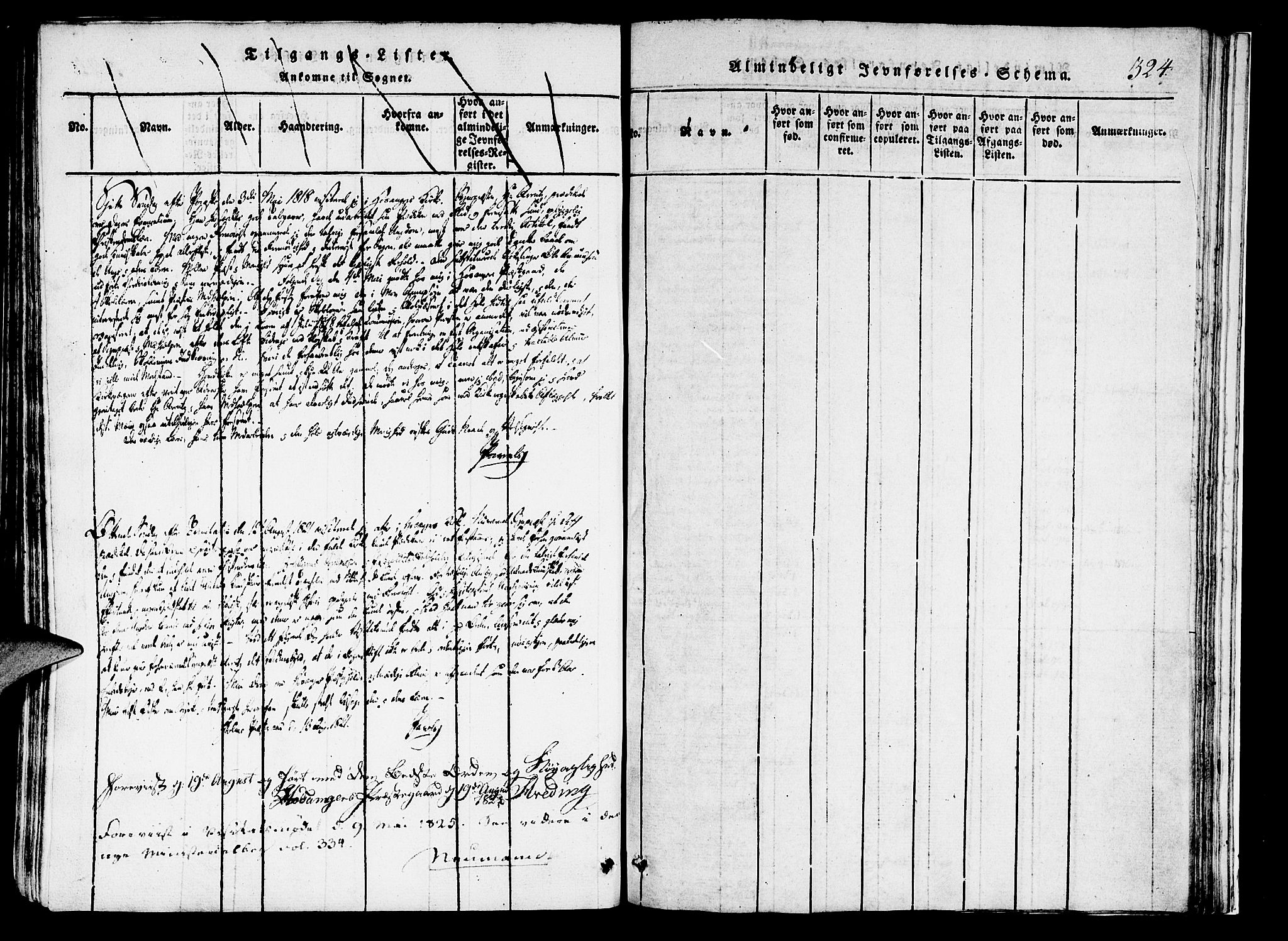 Hosanger sokneprestembete, SAB/A-75801/H/Haa: Parish register (official) no. A 5, 1815-1824, p. 324