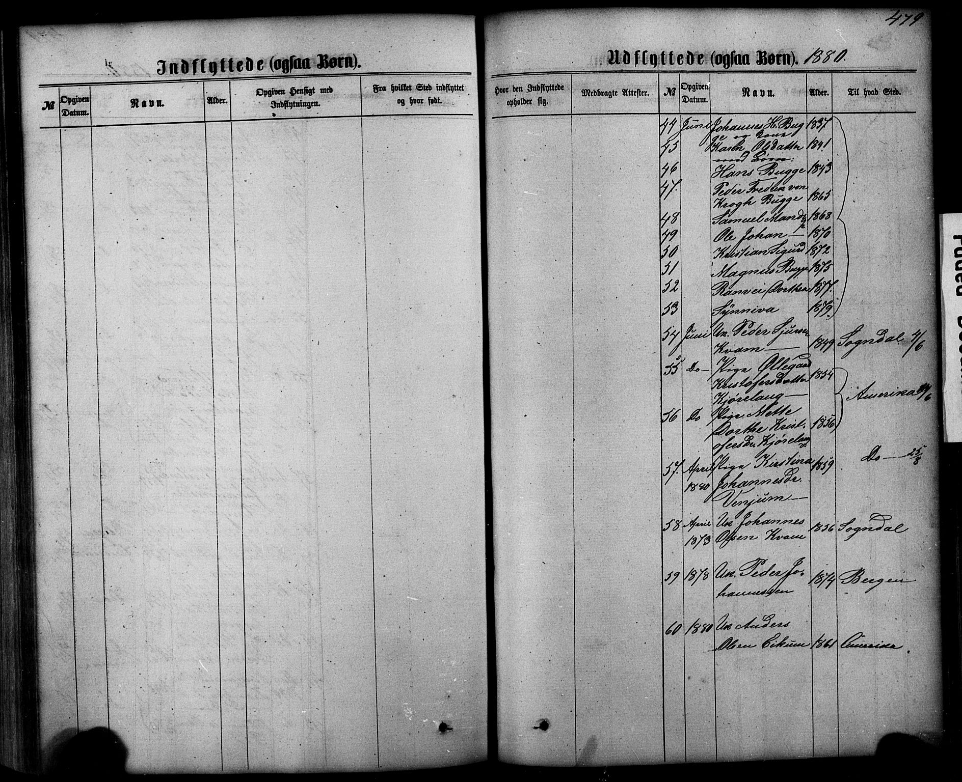 Hafslo sokneprestembete, AV/SAB-A-80301/H/Hab/Haba/L0001: Parish register (copy) no. A 1, 1866-1908, p. 479