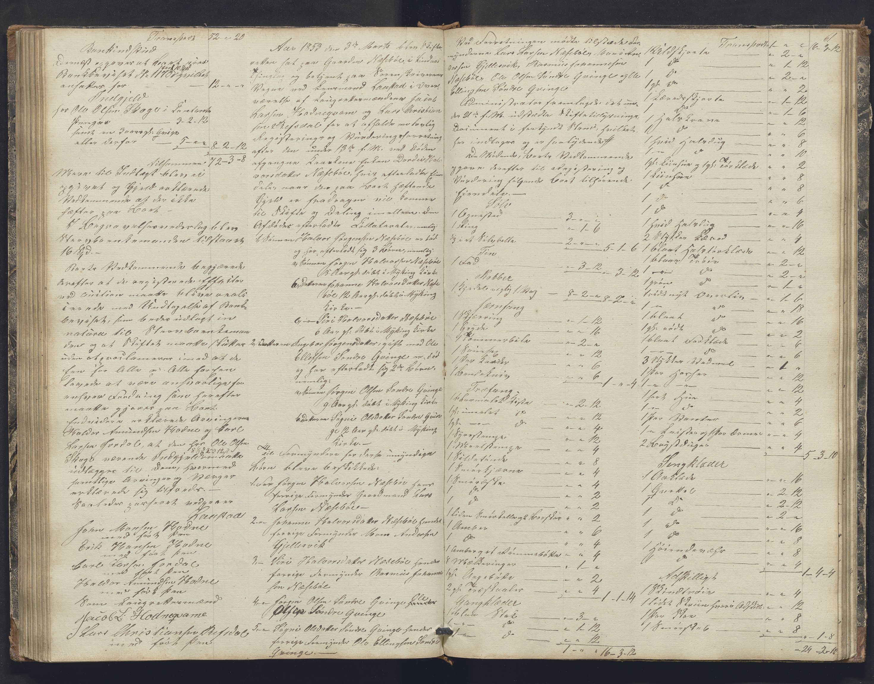 Nordhordland sorenskrivar, SAB/A-2901/1/H/Hb/L0016: Registreringsprotokollar, 1850-1854, p. 61