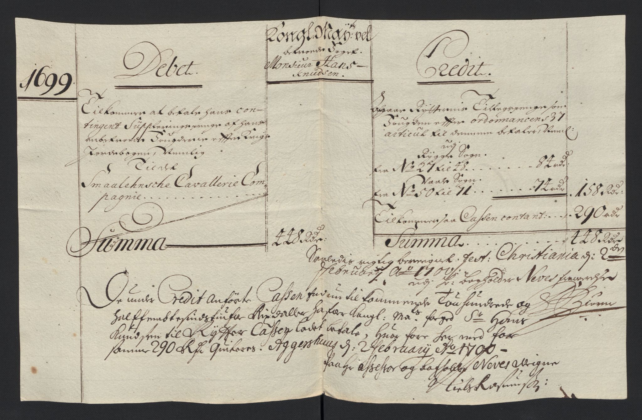 Rentekammeret inntil 1814, Reviderte regnskaper, Fogderegnskap, AV/RA-EA-4092/R04/L0128: Fogderegnskap Moss, Onsøy, Tune, Veme og Åbygge, 1699, p. 123