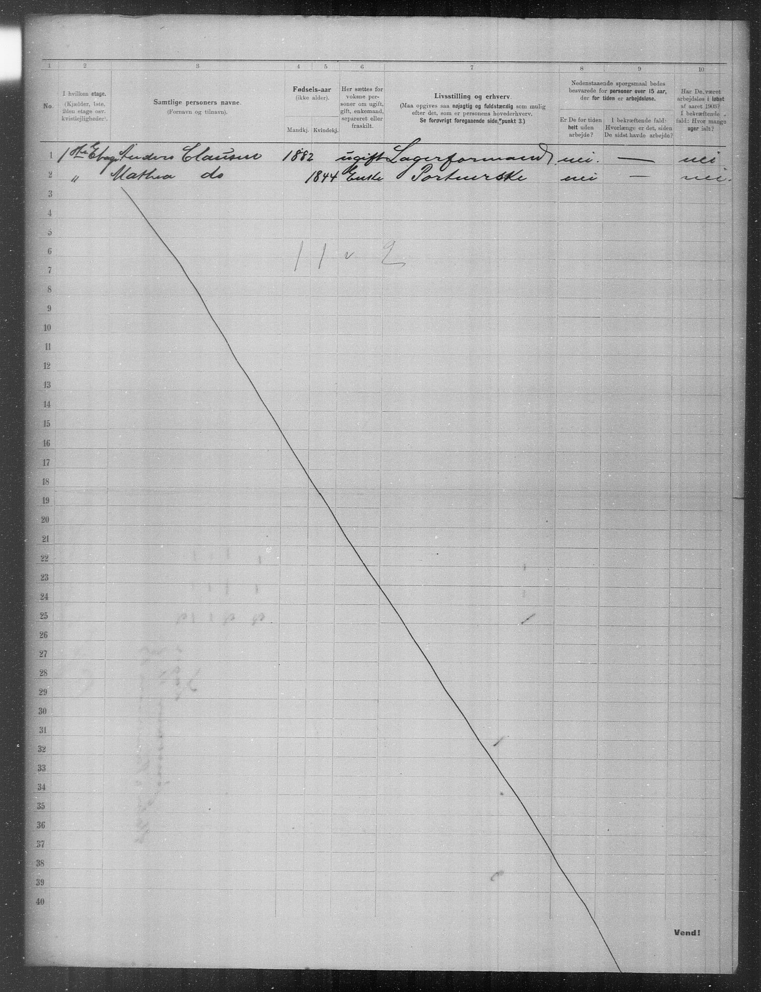 OBA, Municipal Census 1903 for Kristiania, 1903, p. 16274