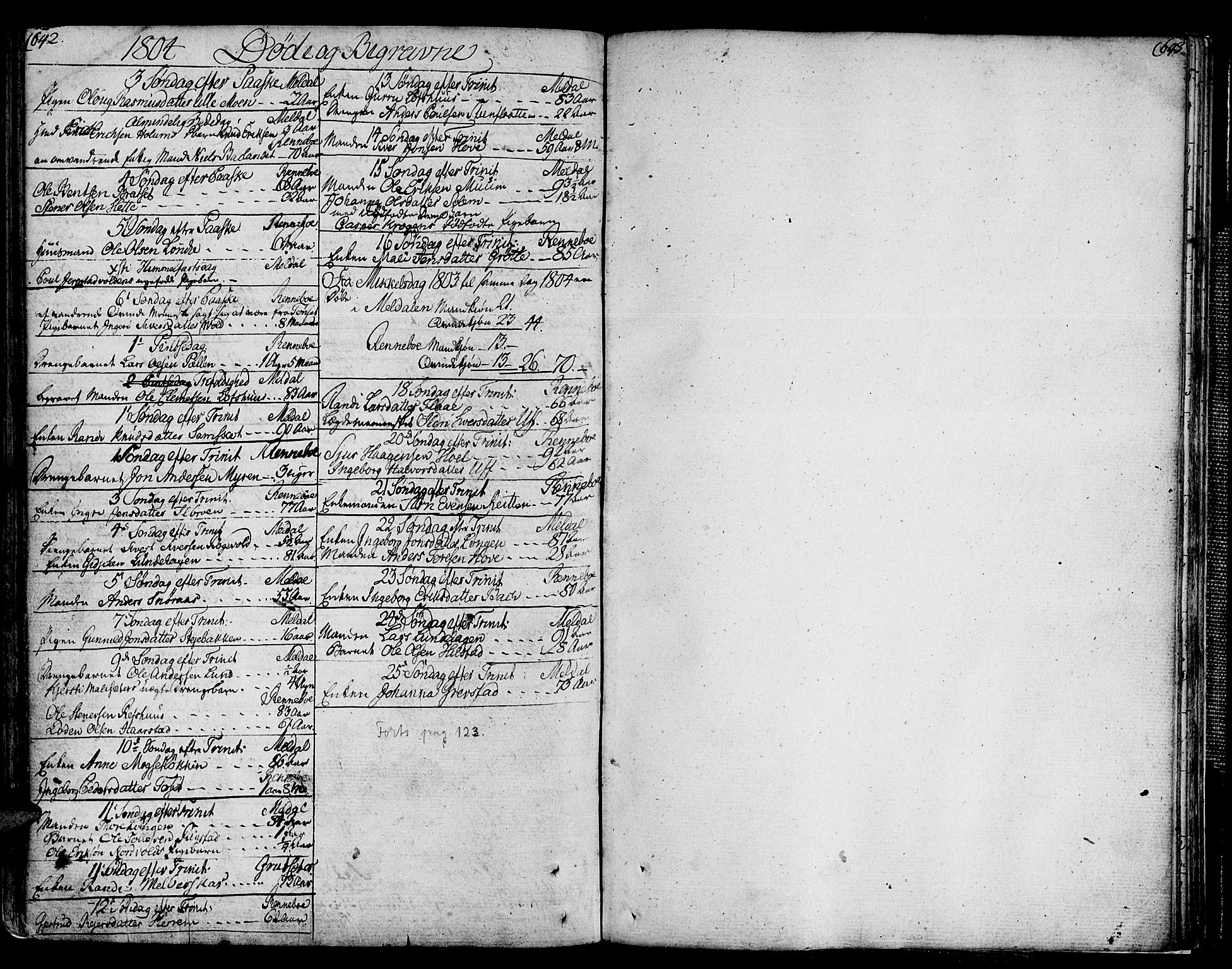 Ministerialprotokoller, klokkerbøker og fødselsregistre - Sør-Trøndelag, AV/SAT-A-1456/672/L0852: Parish register (official) no. 672A05, 1776-1815, p. 642-643