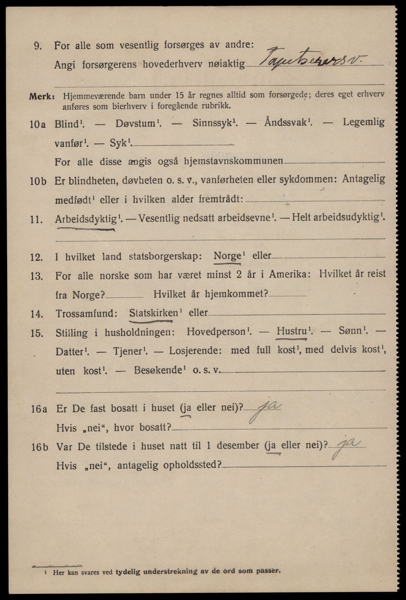 SAST, 1920 census for Stavanger, 1920, p. 70053