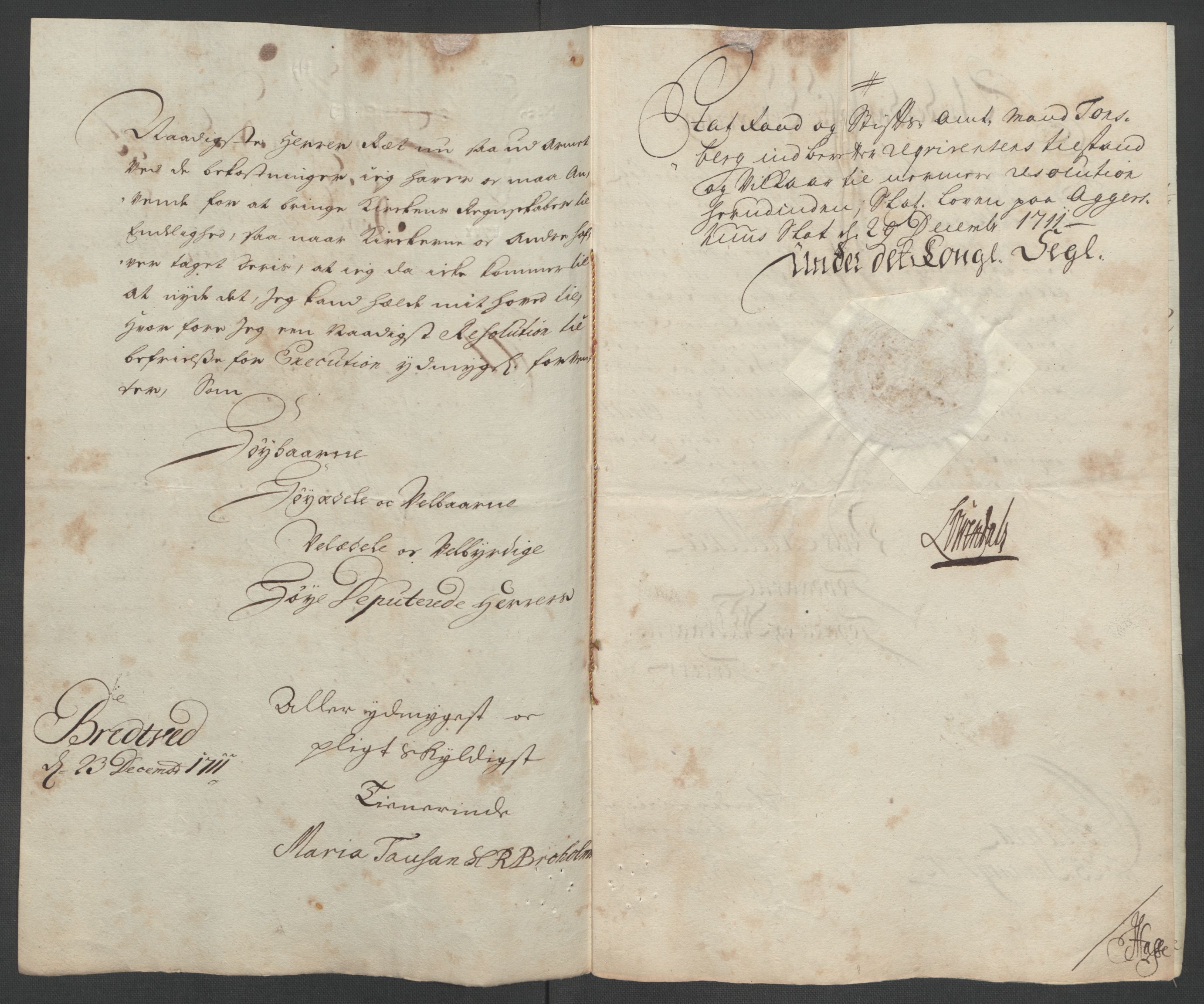 Rentekammeret inntil 1814, Reviderte regnskaper, Fogderegnskap, AV/RA-EA-4092/R10/L0448: Fogderegnskap Aker og Follo, 1710-1711, p. 243