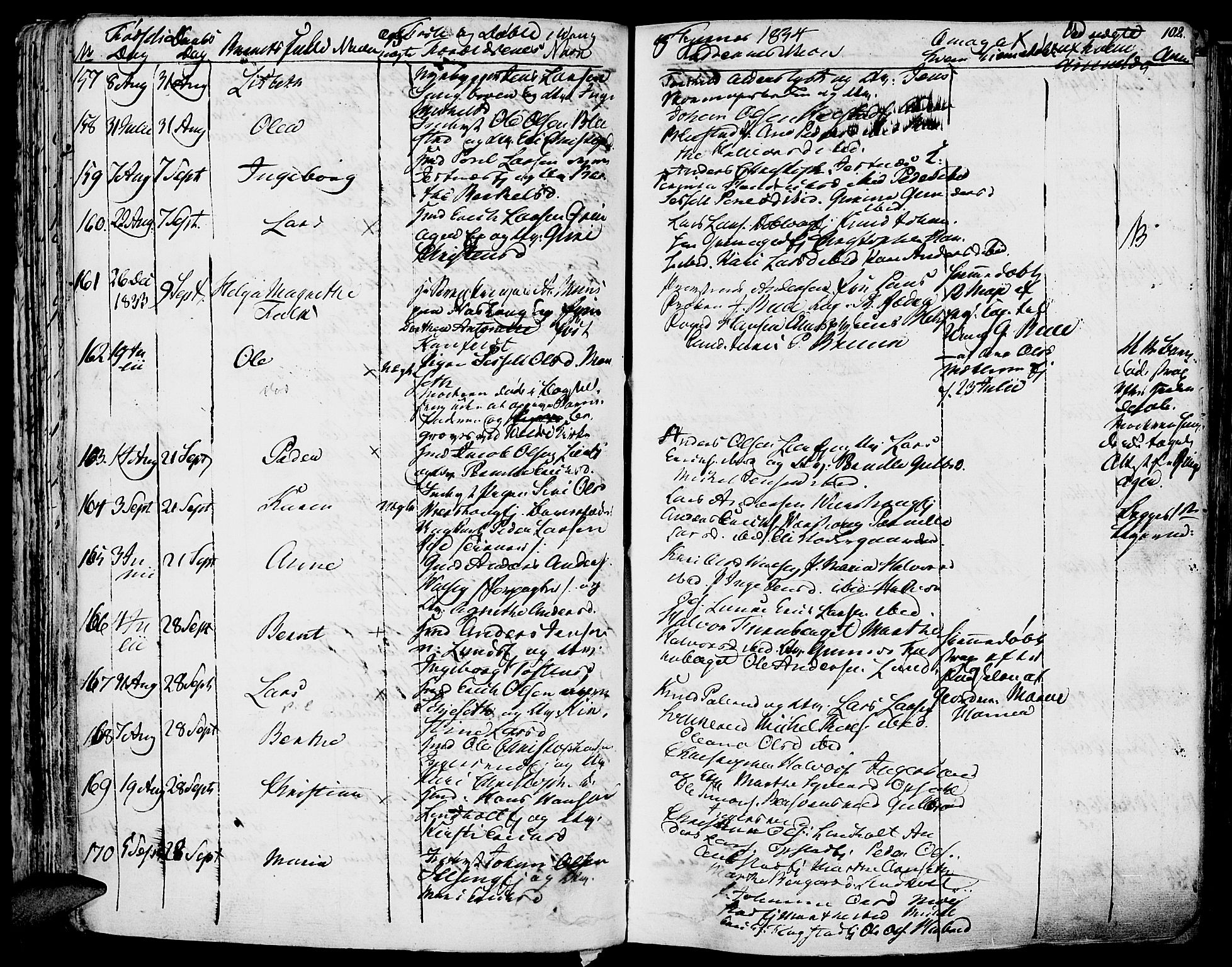 Vang prestekontor, Hedmark, AV/SAH-PREST-008/H/Ha/Haa/L0009: Parish register (official) no. 9, 1826-1841, p. 102