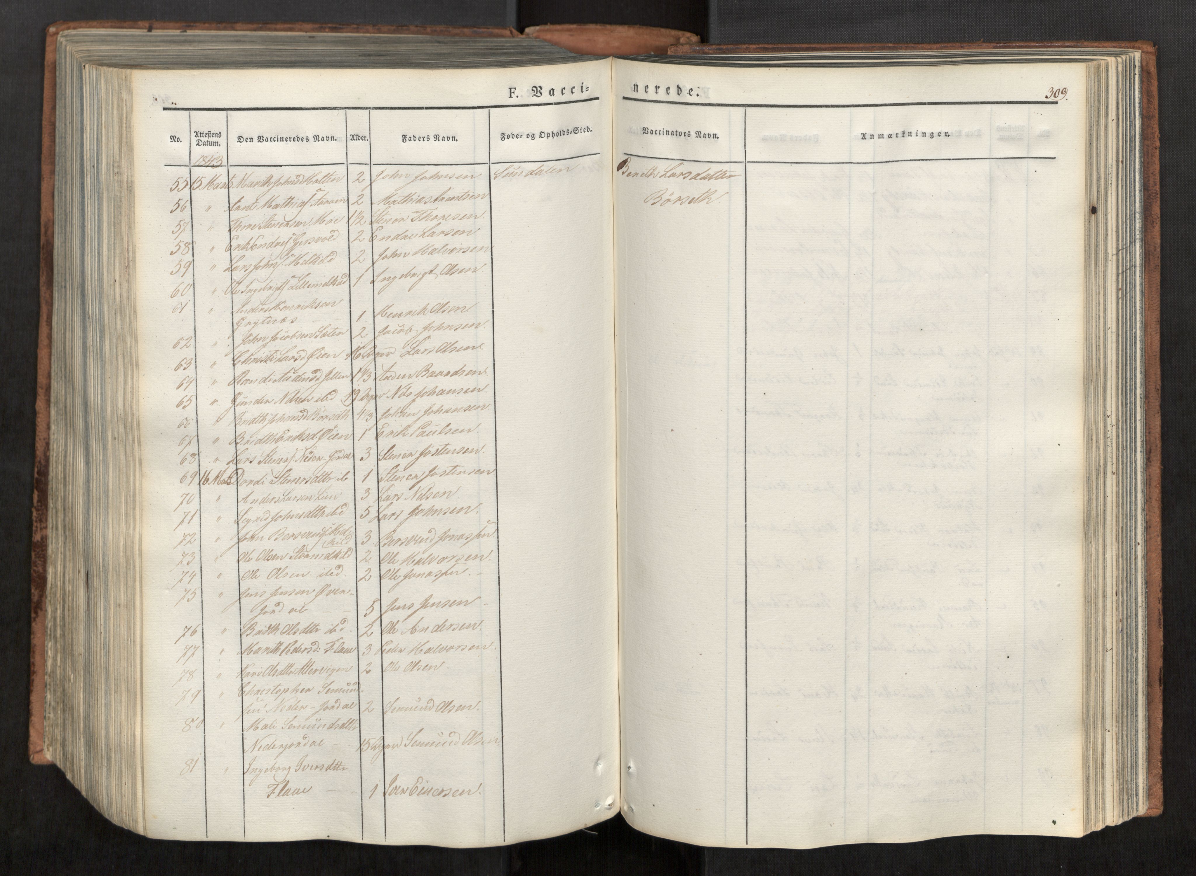 Ministerialprotokoller, klokkerbøker og fødselsregistre - Møre og Romsdal, AV/SAT-A-1454/590/L1012: Parish register (official) no. 590A04, 1832-1846, p. 309