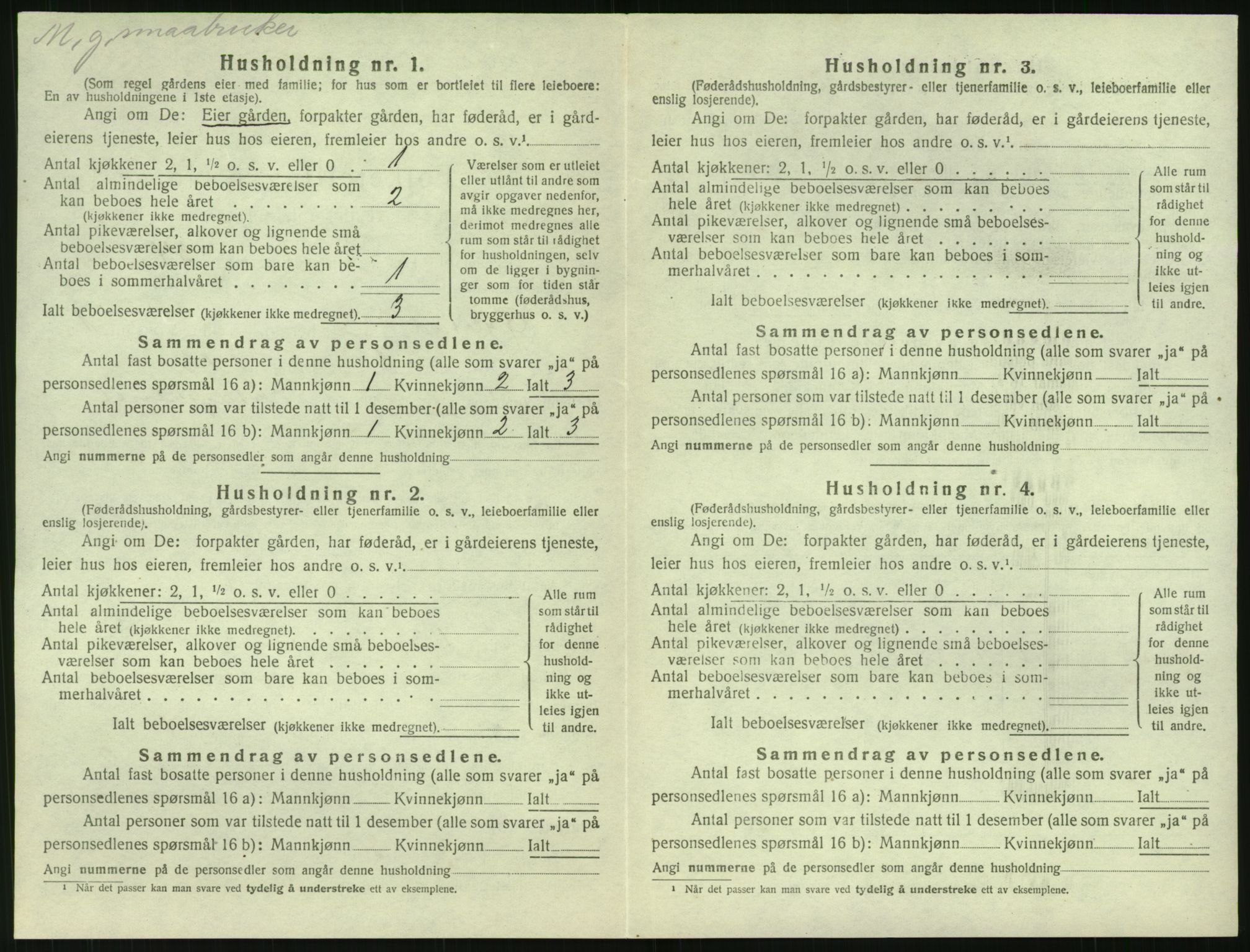 SAK, 1920 census for Øyestad, 1920, p. 131