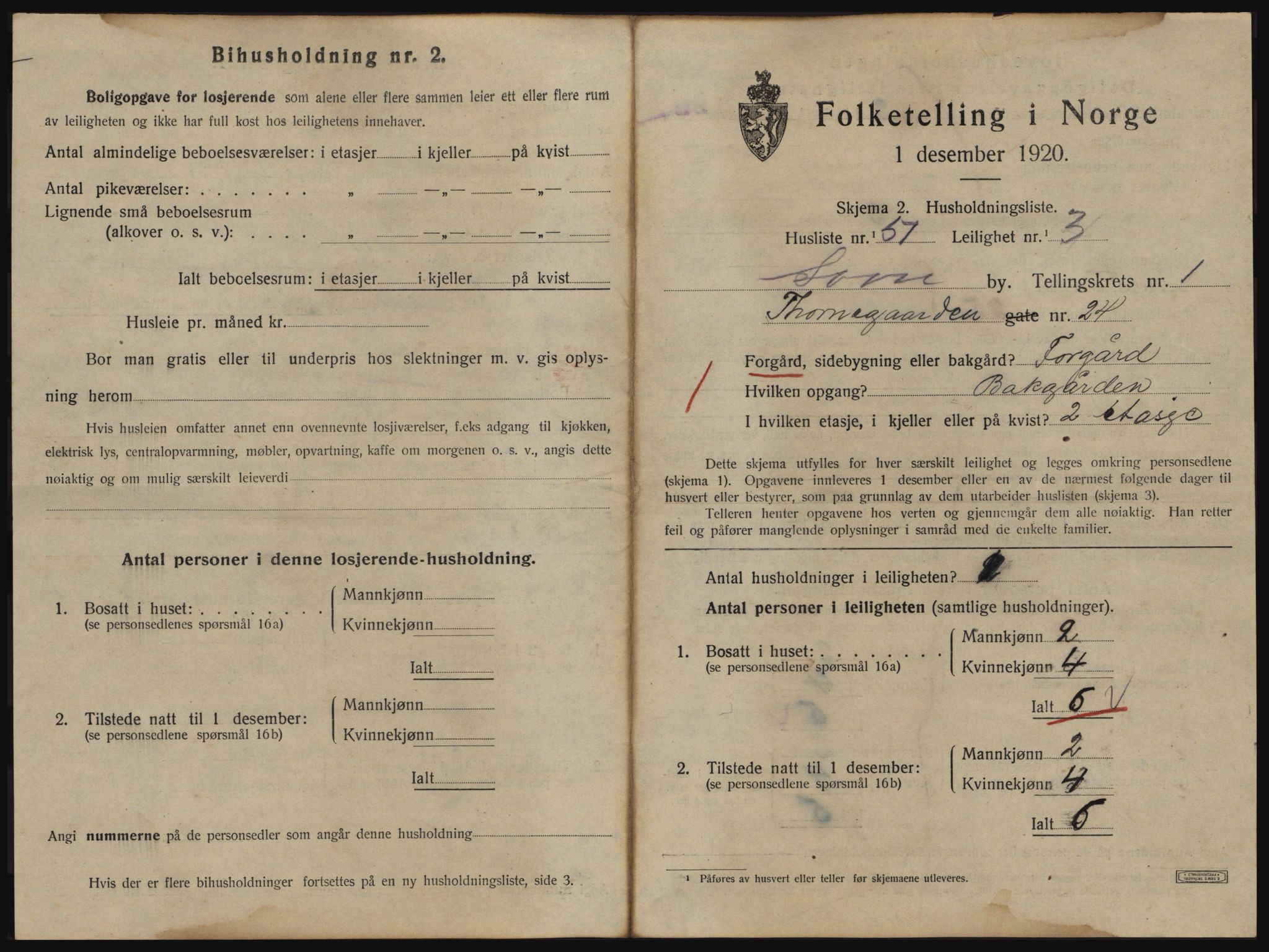 SAO, 1920 census for Son, 1920, p. 354