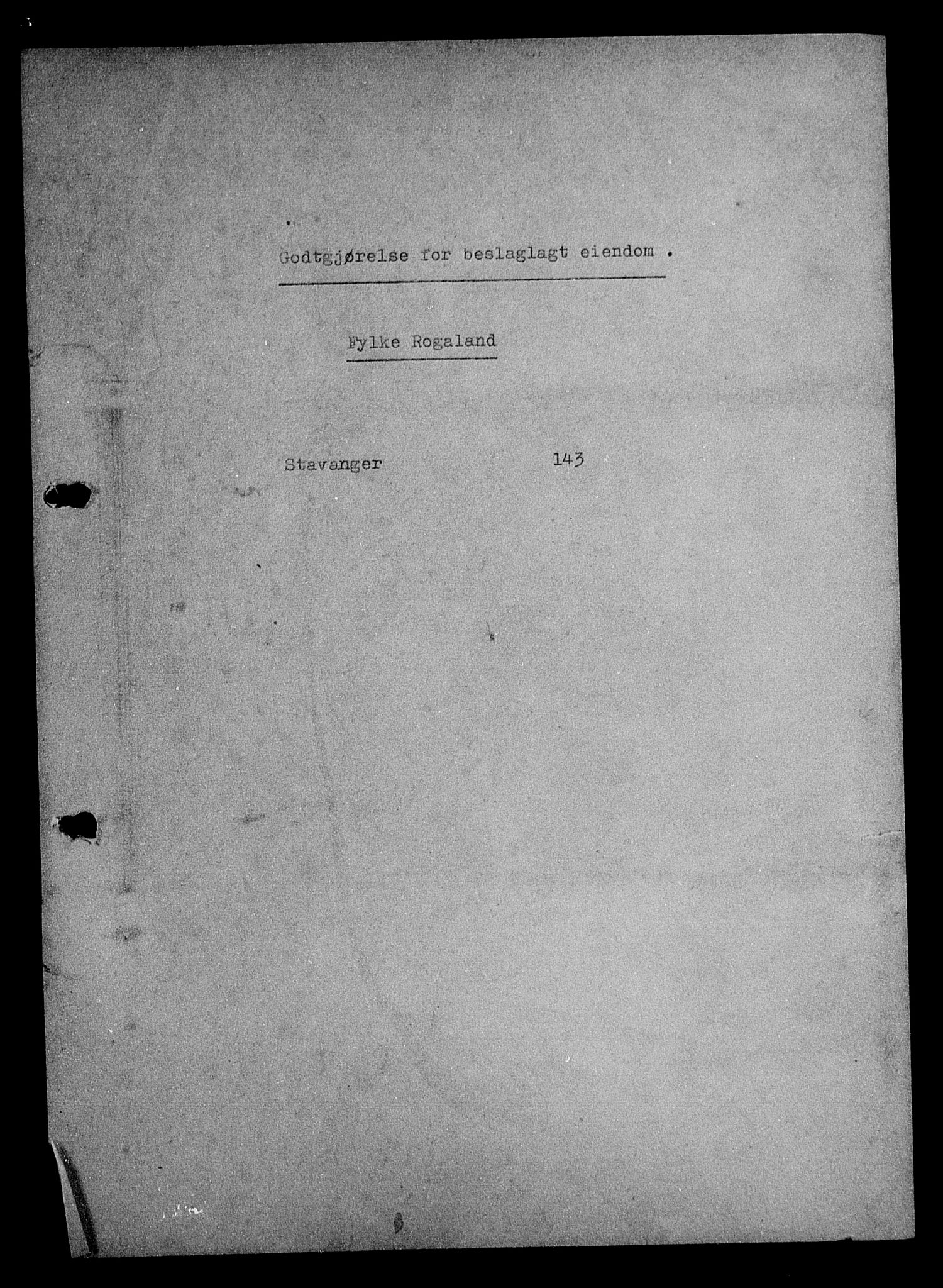 Justisdepartementet, Tilbakeføringskontoret for inndratte formuer, AV/RA-S-1564/I/L1014: Godtgjørelse for beslaglagt eiendom, 1940-1941, p. 3