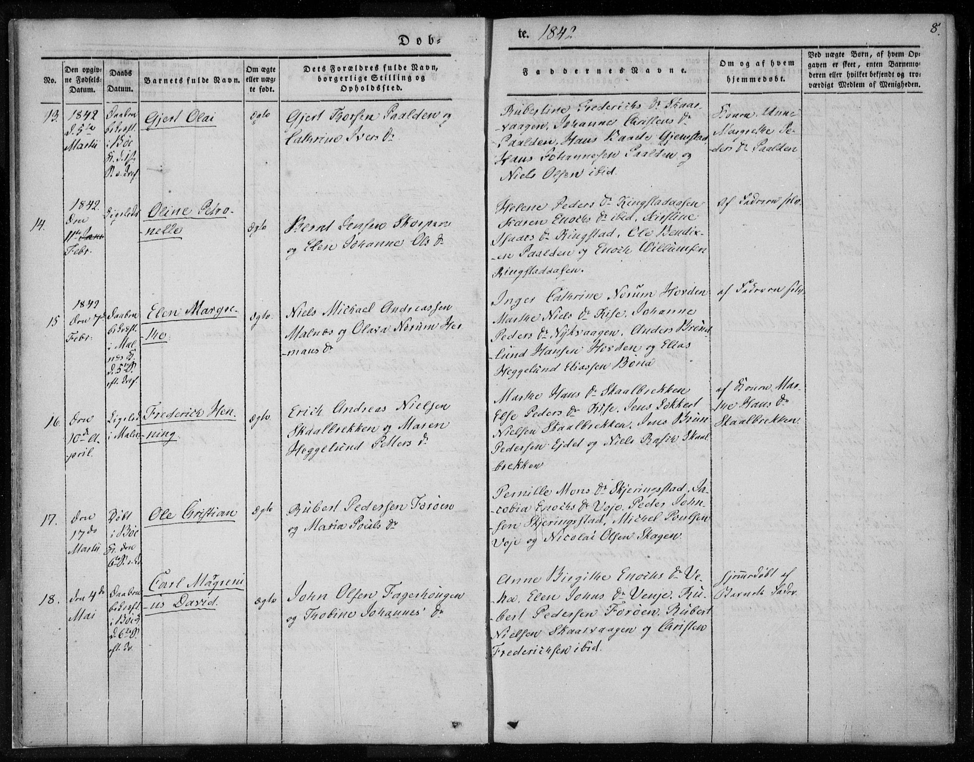 Ministerialprotokoller, klokkerbøker og fødselsregistre - Nordland, AV/SAT-A-1459/891/L1299: Parish register (official) no. 891A04, 1841-1856, p. 8