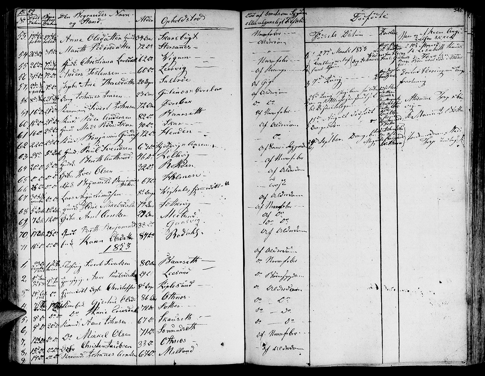 Ministerialprotokoller, klokkerbøker og fødselsregistre - Møre og Romsdal, AV/SAT-A-1454/578/L0904: Parish register (official) no. 578A03, 1836-1858, p. 346