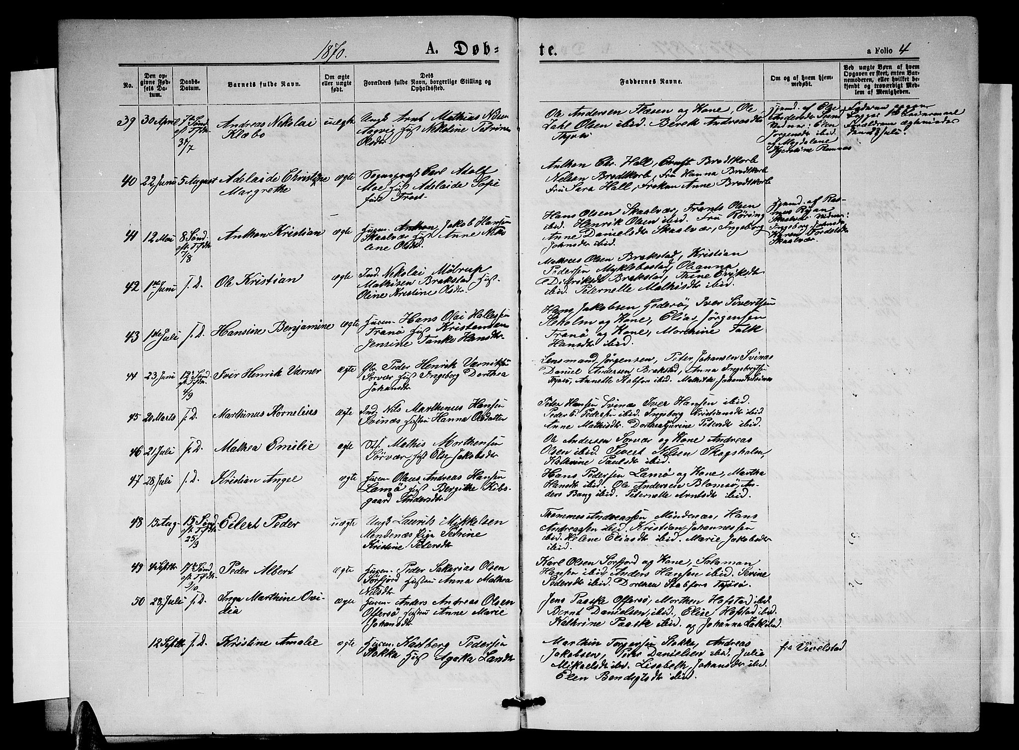 Ministerialprotokoller, klokkerbøker og fødselsregistre - Nordland, AV/SAT-A-1459/817/L0267: Parish register (copy) no. 817C02, 1870-1883, p. 4