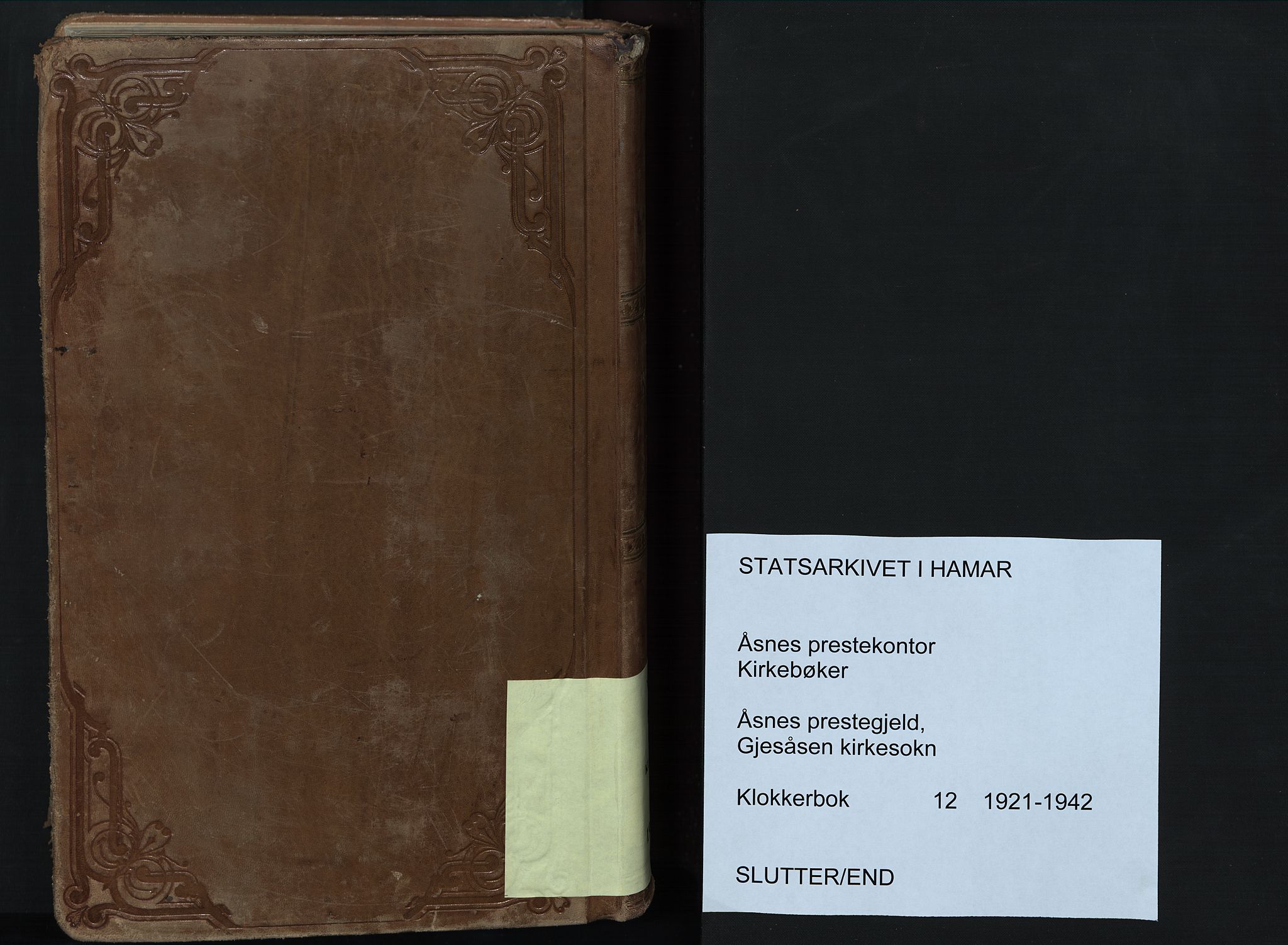 Åsnes prestekontor, SAH/PREST-042/H/Ha/Hab/L0012: Parish register (copy) no. 12, 1921-1942