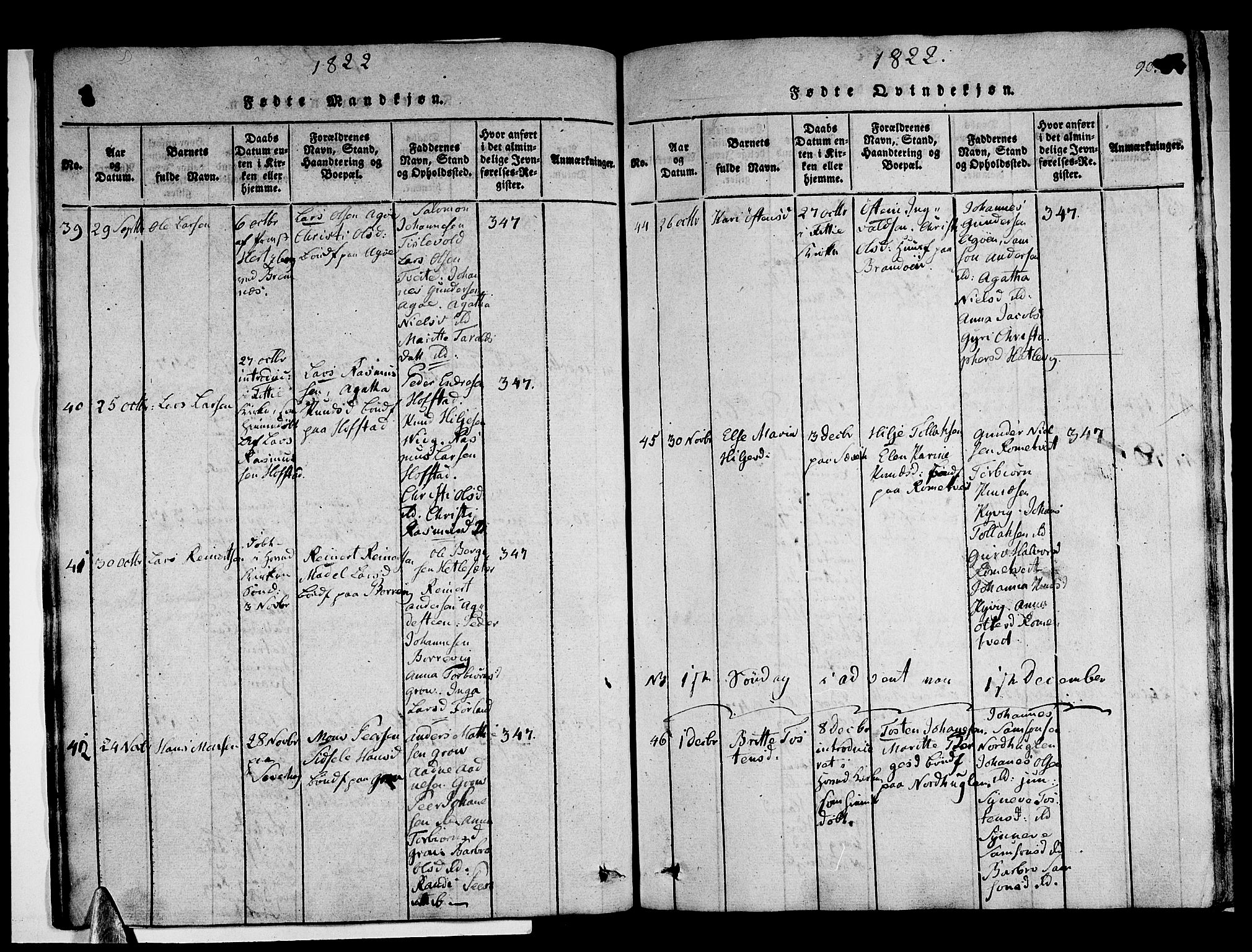 Stord sokneprestembete, AV/SAB-A-78201/H/Haa: Parish register (official) no. A 5, 1816-1825, p. 90