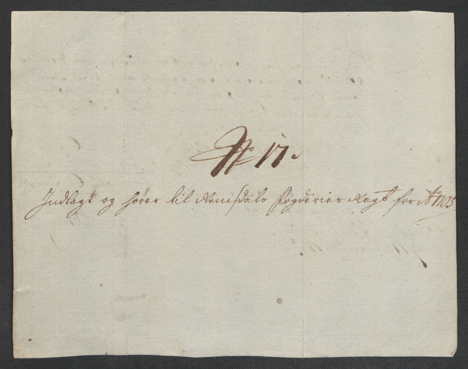 Rentekammeret inntil 1814, Reviderte regnskaper, Fogderegnskap, AV/RA-EA-4092/R55/L3656: Fogderegnskap Romsdal, 1703-1705, p. 479