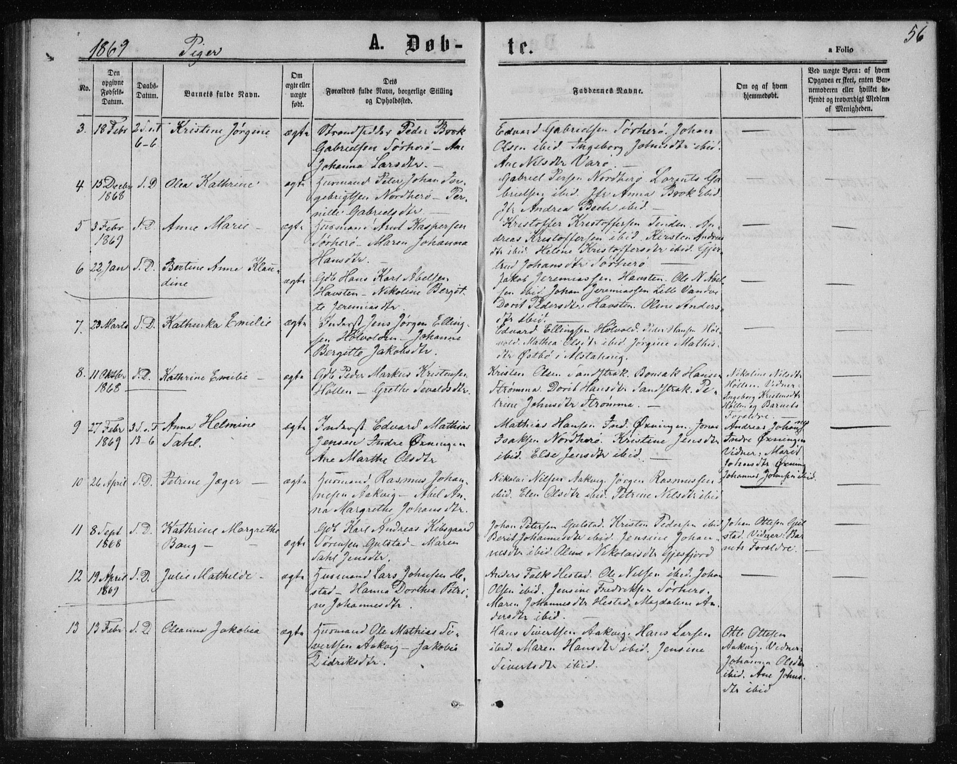 Ministerialprotokoller, klokkerbøker og fødselsregistre - Nordland, SAT/A-1459/834/L0505: Parish register (official) no. 834A03, 1862-1871, p. 56