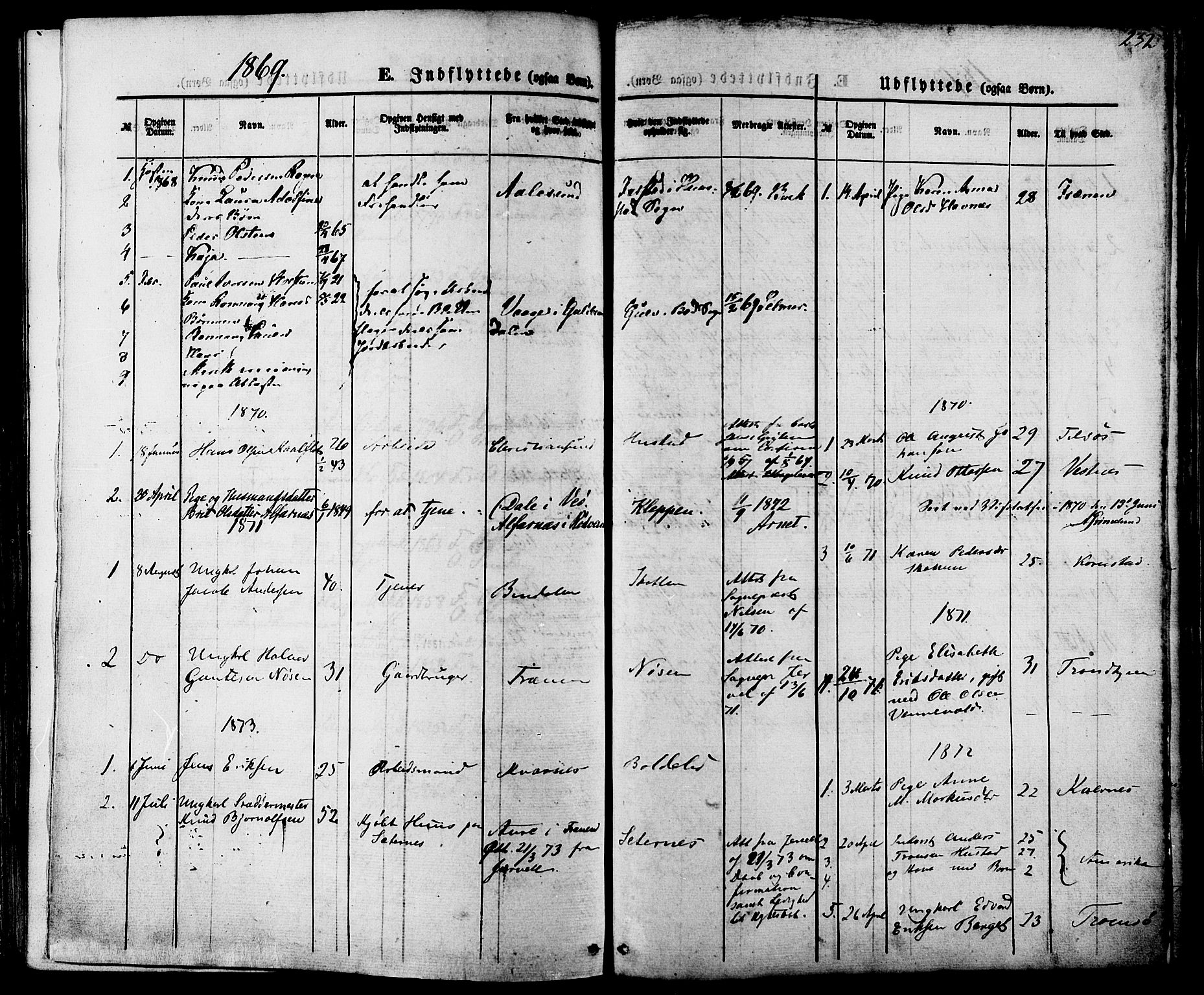 Ministerialprotokoller, klokkerbøker og fødselsregistre - Møre og Romsdal, AV/SAT-A-1454/566/L0768: Parish register (official) no. 566A07, 1869-1881, p. 232