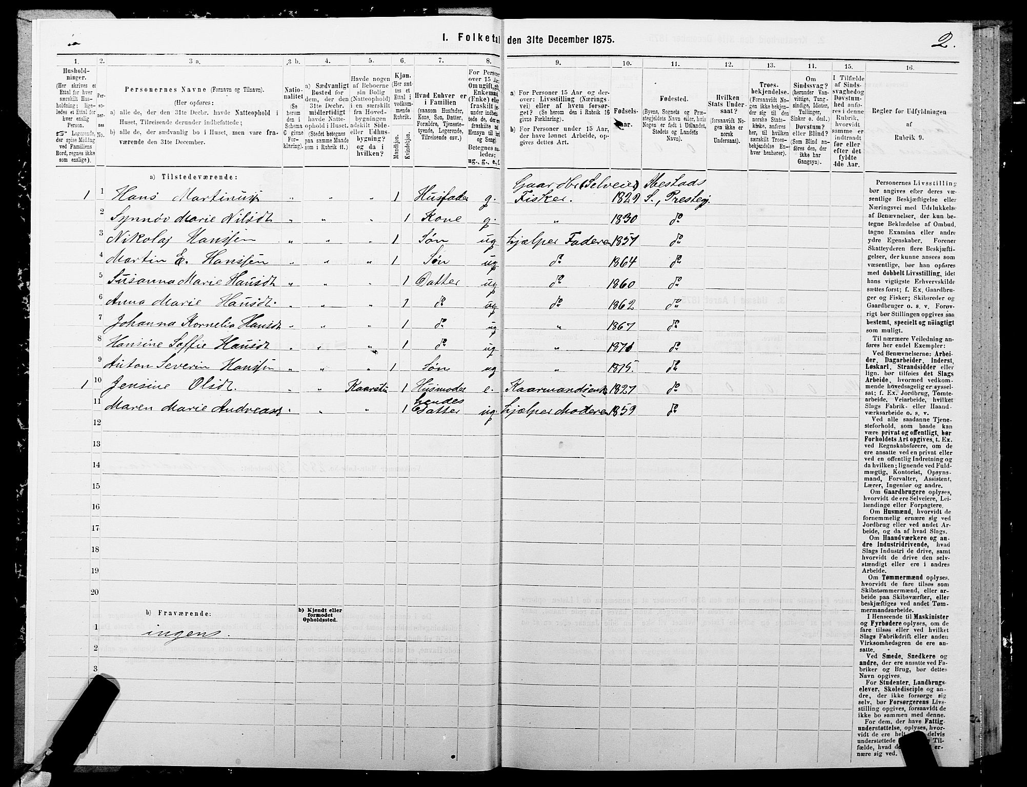 SATØ, 1875 census for 1917P Ibestad, 1875, p. 4002