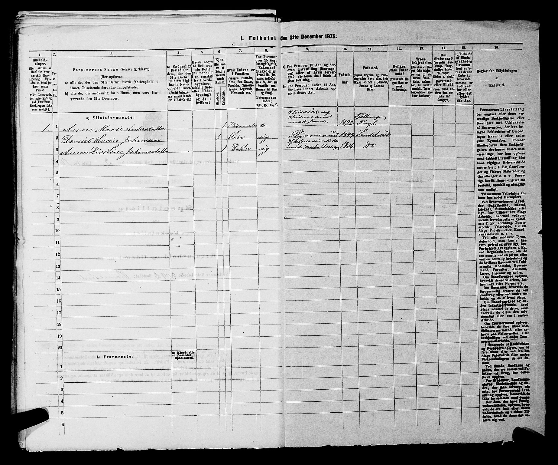 SAKO, 1875 census for 0724L Sandeherred/Sandeherred, 1875, p. 914