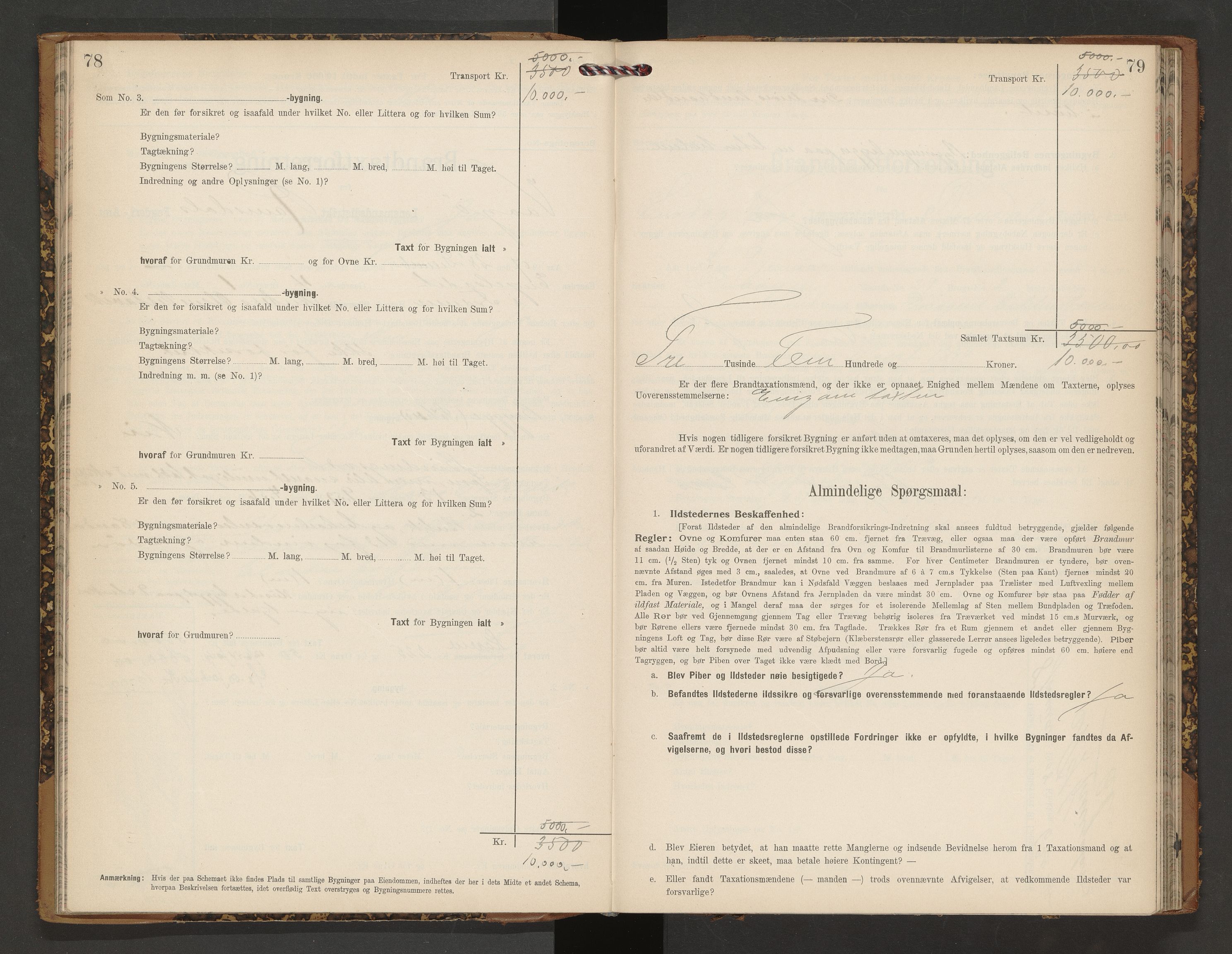 Norges Brannkasse Vågøy og Sund, AV/SAT-A-5504/Fb/L0002: Branntakstprotokoll, 1904-1913, p. 78-79