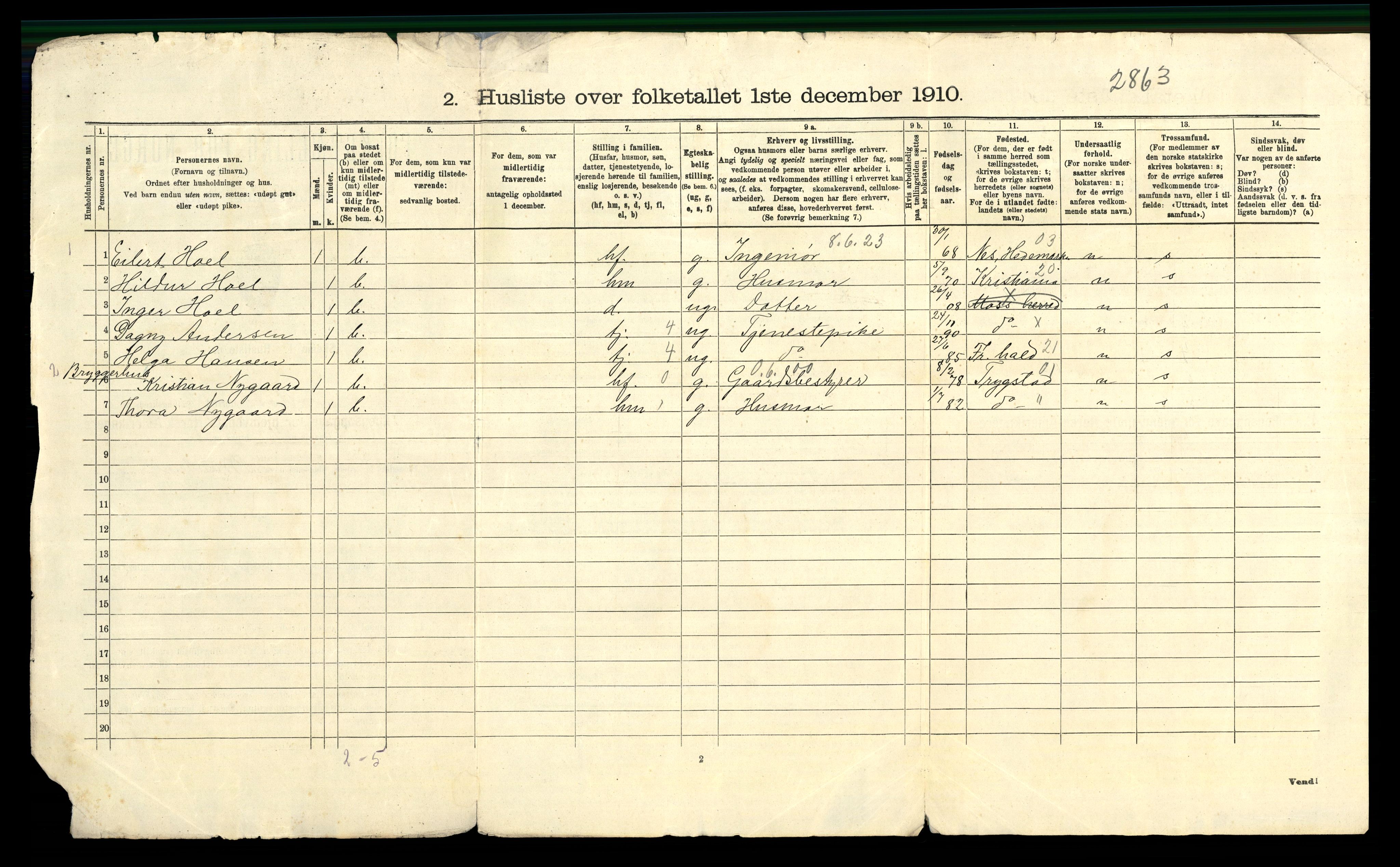 RA, 1910 census for Moss, 1910, p. 31