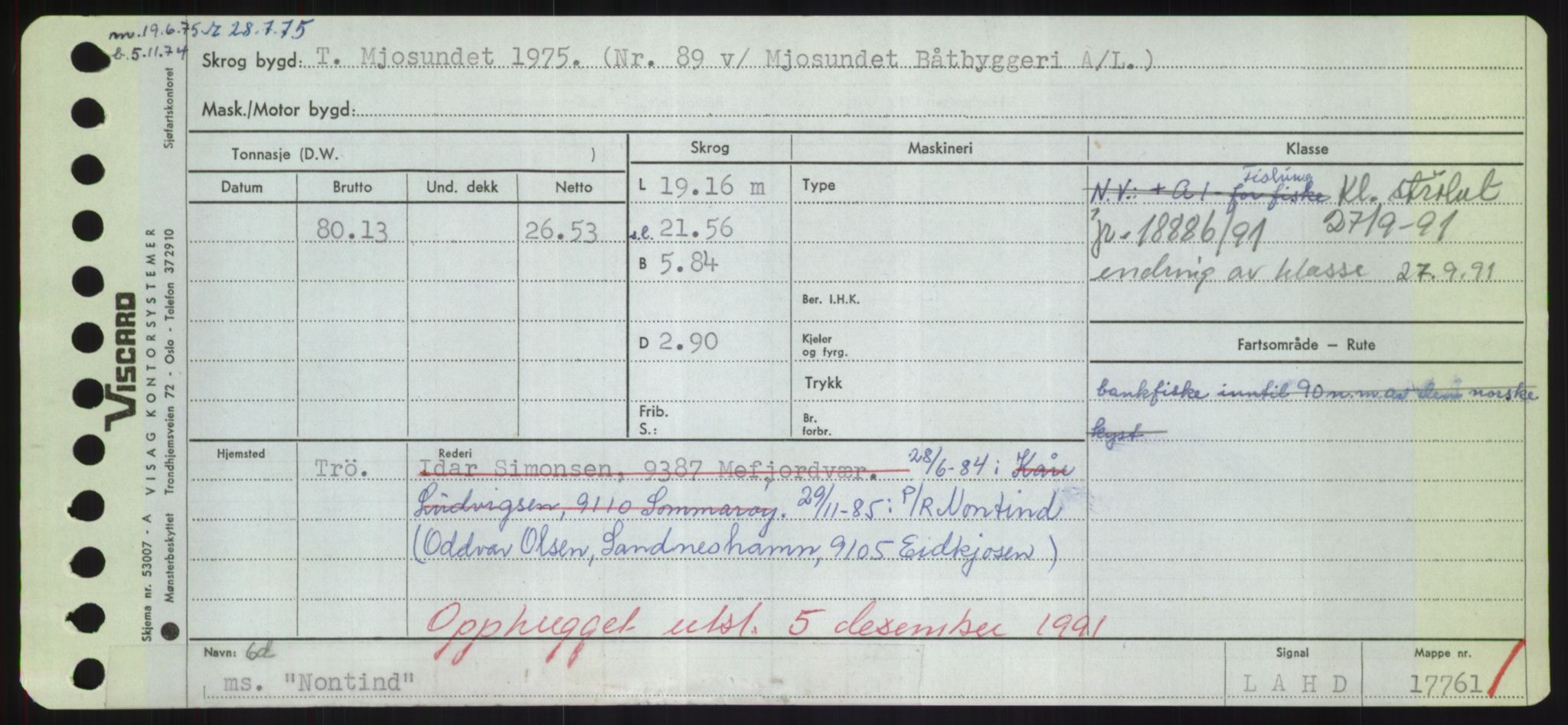 Sjøfartsdirektoratet med forløpere, Skipsmålingen, AV/RA-S-1627/H/Hd/L0026: Fartøy, N-Norhol, p. 265