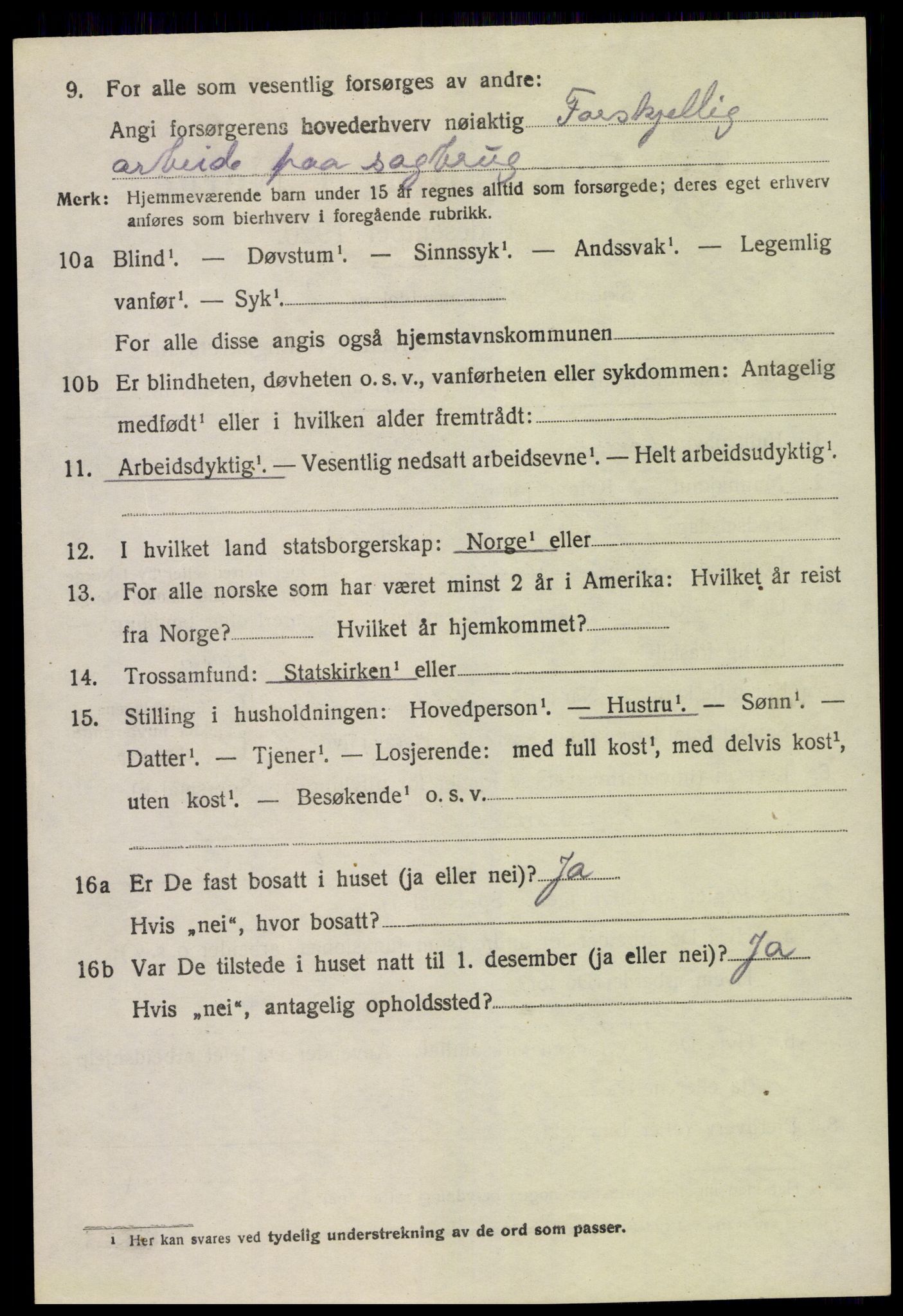 SAK, 1920 census for Stokken, 1920, p. 575