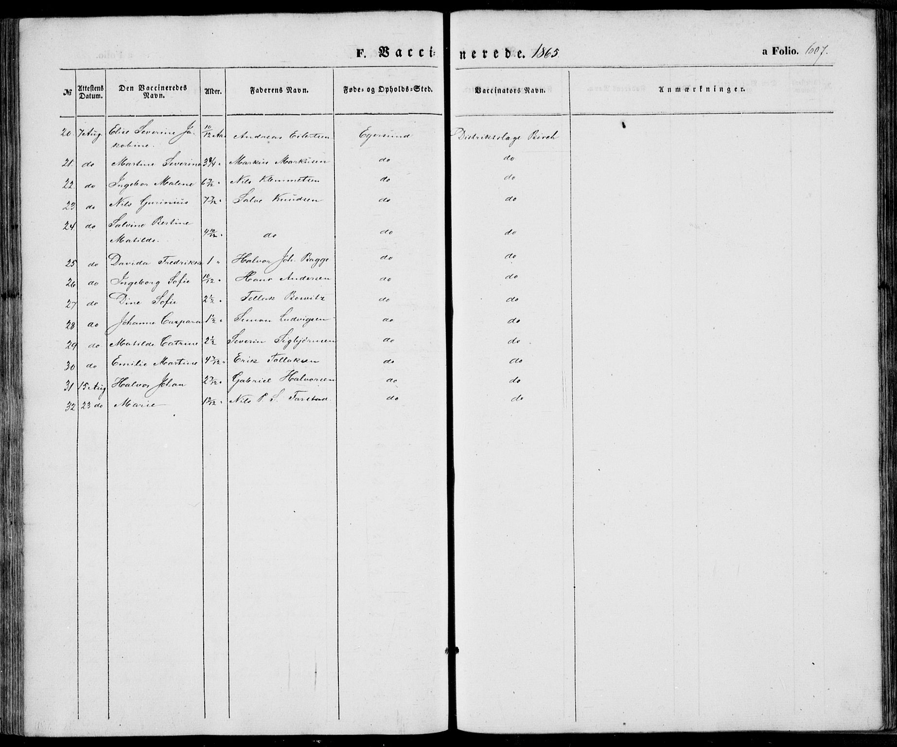 Eigersund sokneprestkontor, AV/SAST-A-101807/S08/L0013: Parish register (official) no. A 12.2, 1850-1865, p. 607