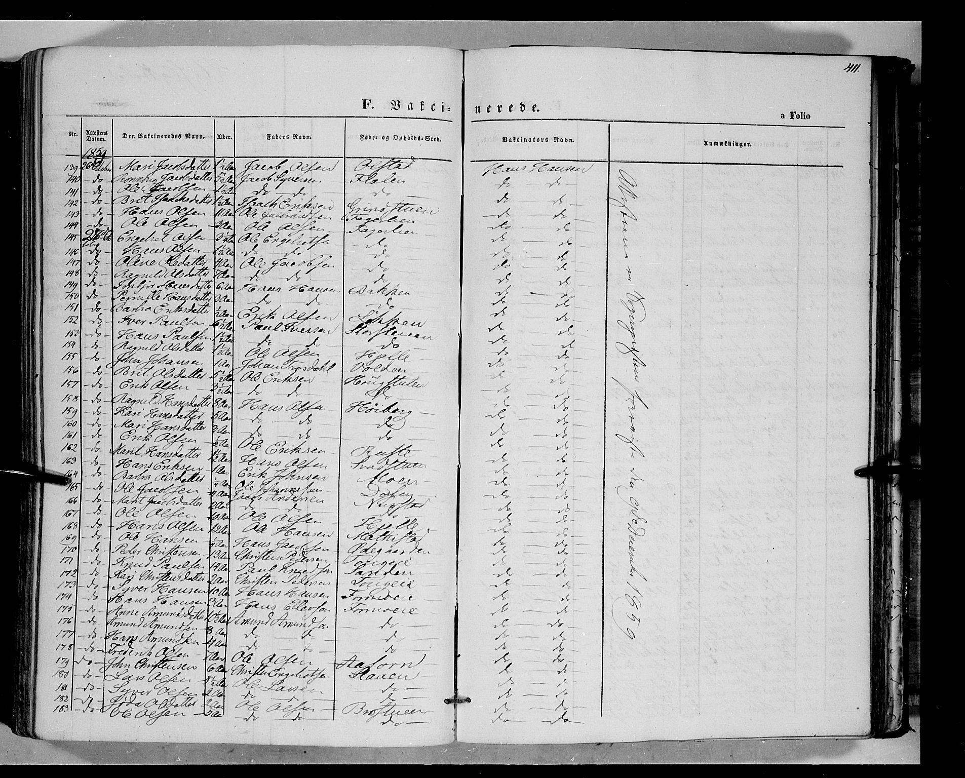 Vågå prestekontor, AV/SAH-PREST-076/H/Ha/Haa/L0006: Parish register (official) no. 6 /1, 1856-1872, p. 411