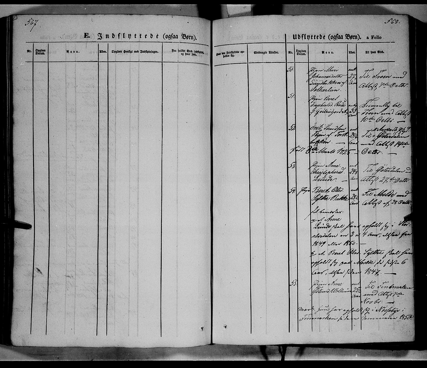Ringebu prestekontor, SAH/PREST-082/H/Ha/Haa/L0006: Parish register (official) no. 6, 1848-1859, p. 567-568