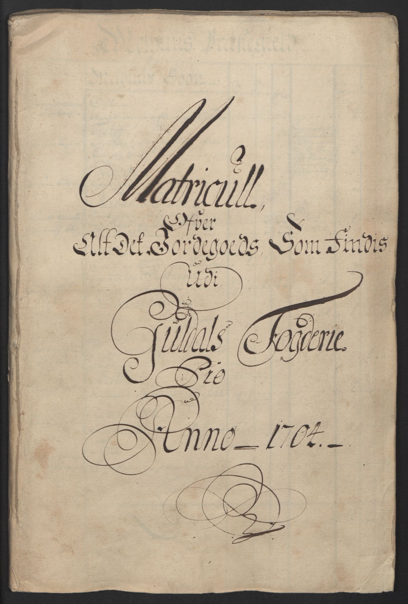 Rentekammeret inntil 1814, Reviderte regnskaper, Fogderegnskap, RA/EA-4092/R60/L3954: Fogderegnskap Orkdal og Gauldal, 1704, p. 254