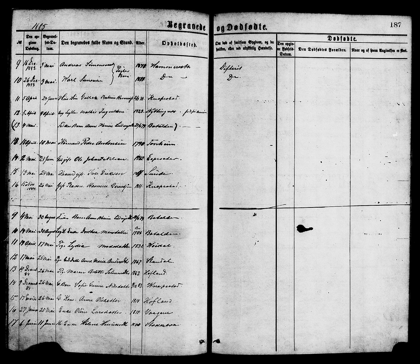 Kinn sokneprestembete, AV/SAB-A-80801/H/Haa/Haaa/L0013: Parish register (official) no. A 13, 1870-1885, p. 187
